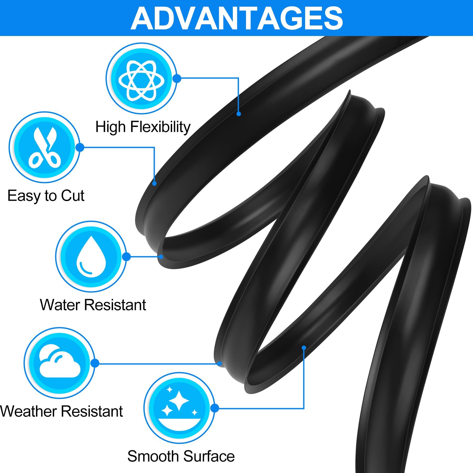 Etokfoks RV Trim Molding Insert 25 FT TPE Weather Stripping Exterior ...