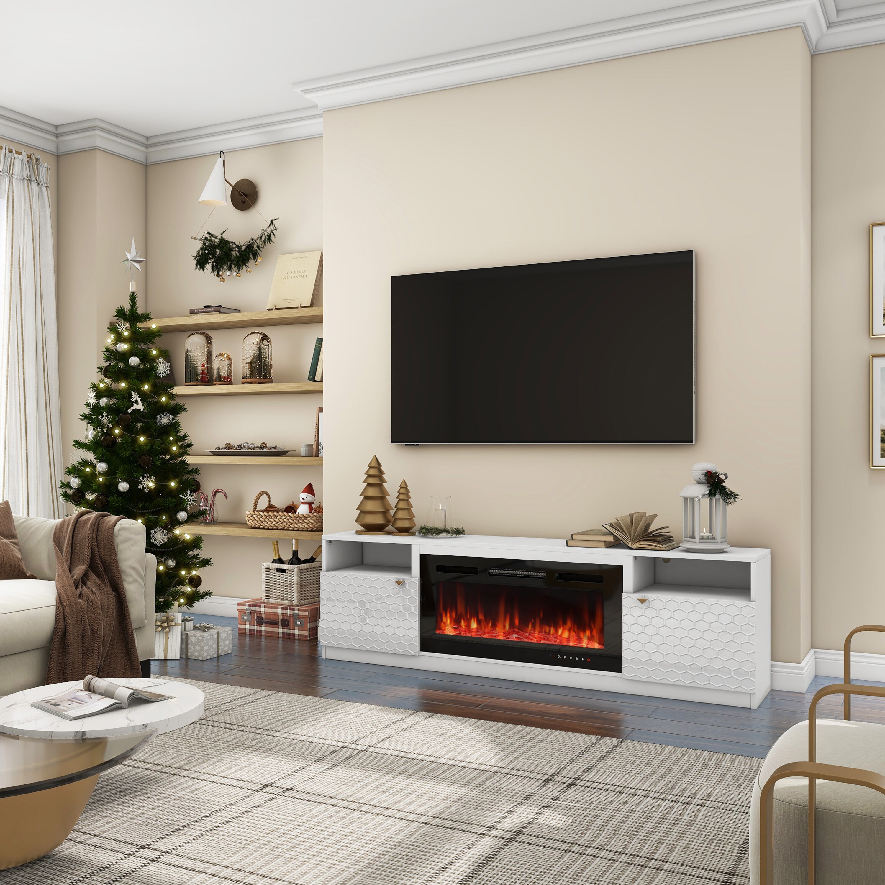 Mondawe MOJHGMA136WH Electric-Fireplaces - View #6