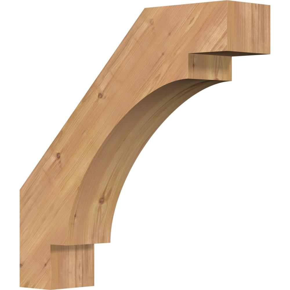 Ekena Millwork BRC06X24X24MRC00SWR 5-1/2-in x 24-in x 24-in Western Red Cedar Unfinished Wood Merced Smooth Knee Brace