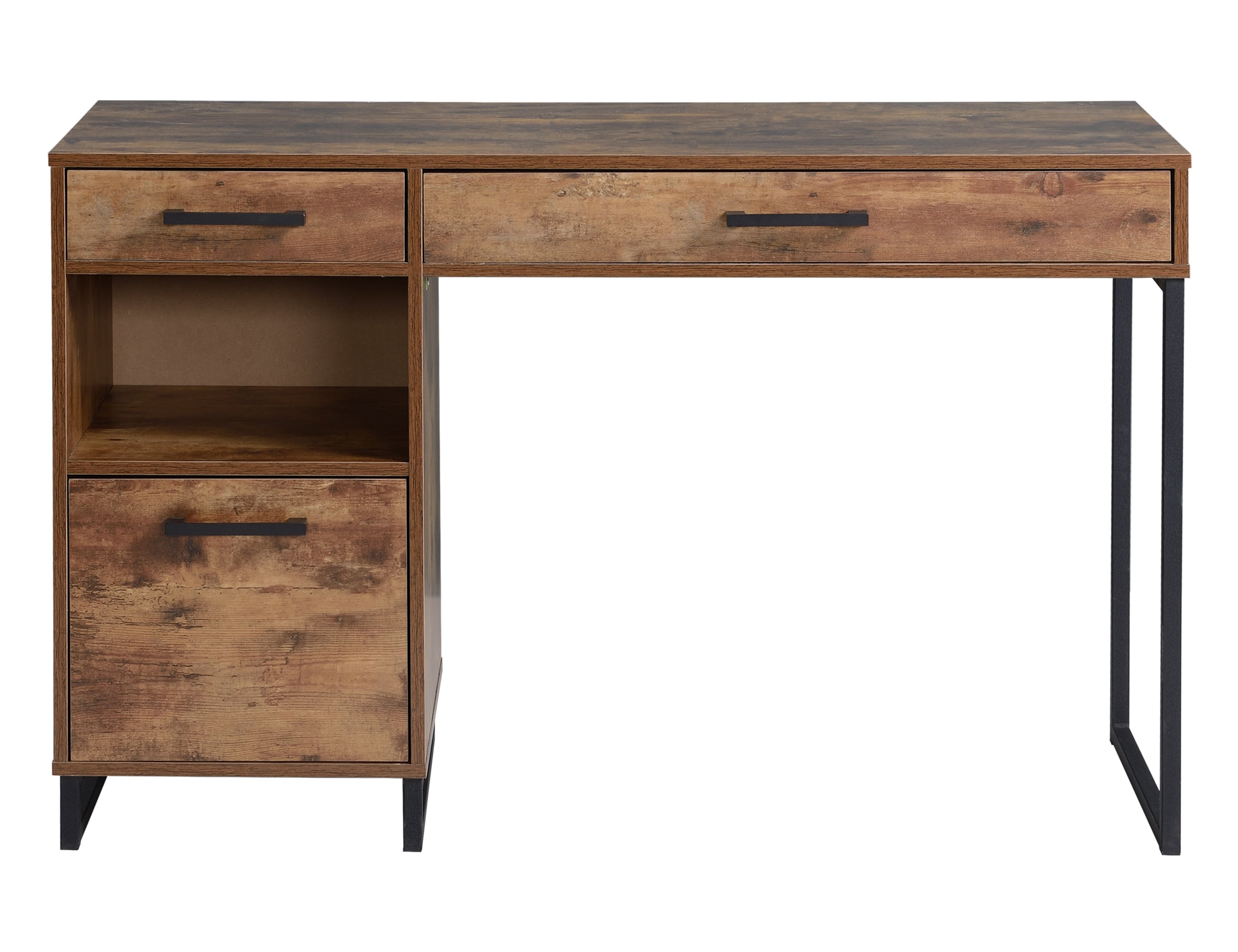 Simpli Home Lowry Flat Top Desk - Rustic Natural Aged Brown
