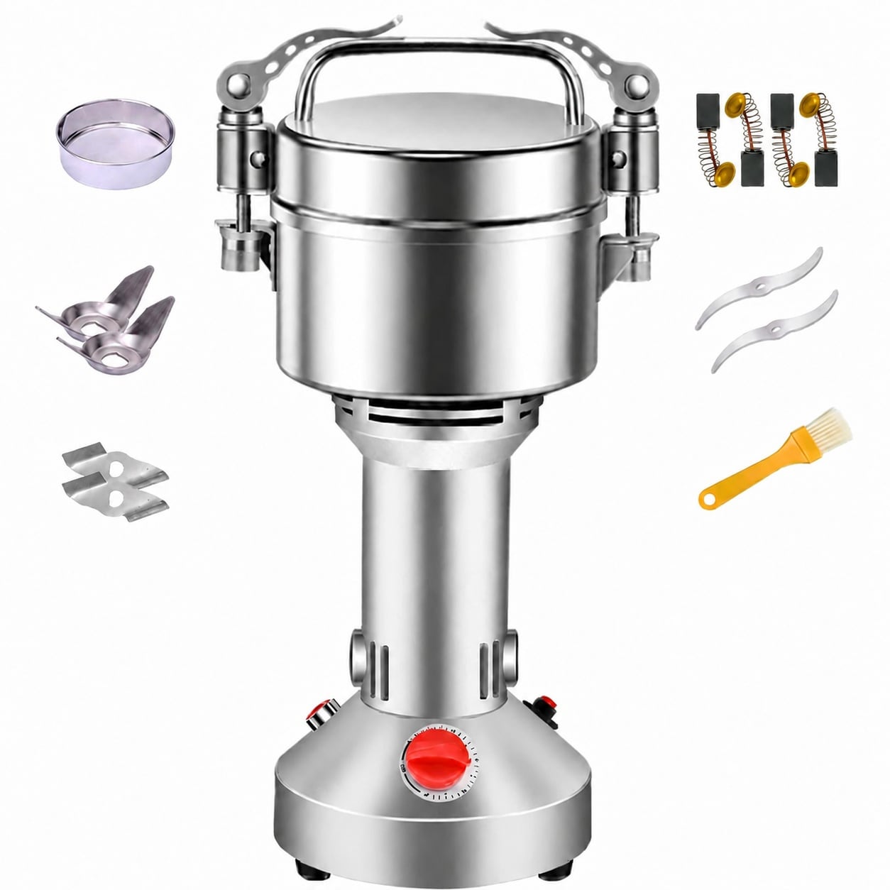Aoibox  2000W High Speed Electric Grain Grinder with 550g Capacity and Stainless Steel Blades for Dry Spices and Grains