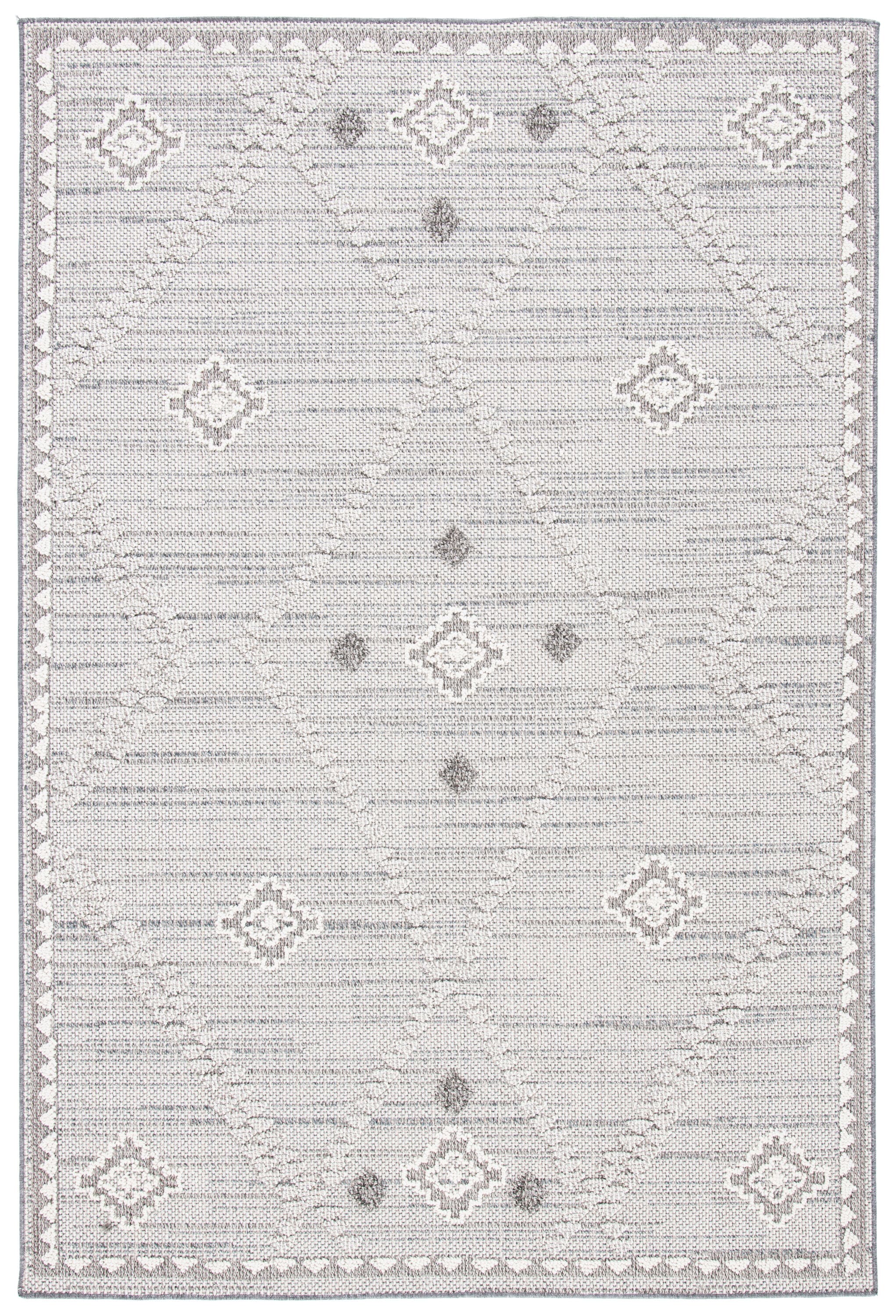 Gray Synthetic Stain-Resistant Non-Slip Washable Rug 54" x 16"