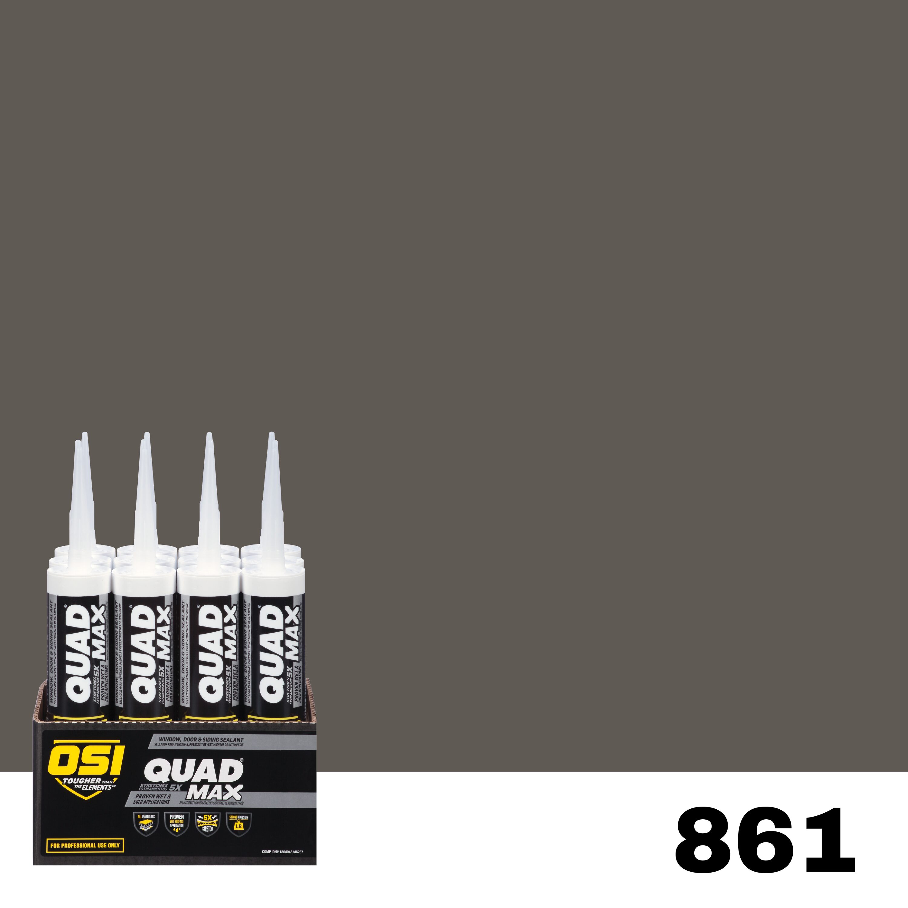 OSI 1923644 Quad Max 12 -Pack 9.5-oz Window door Blue 861 Paintable Advanced Sealant Caulk