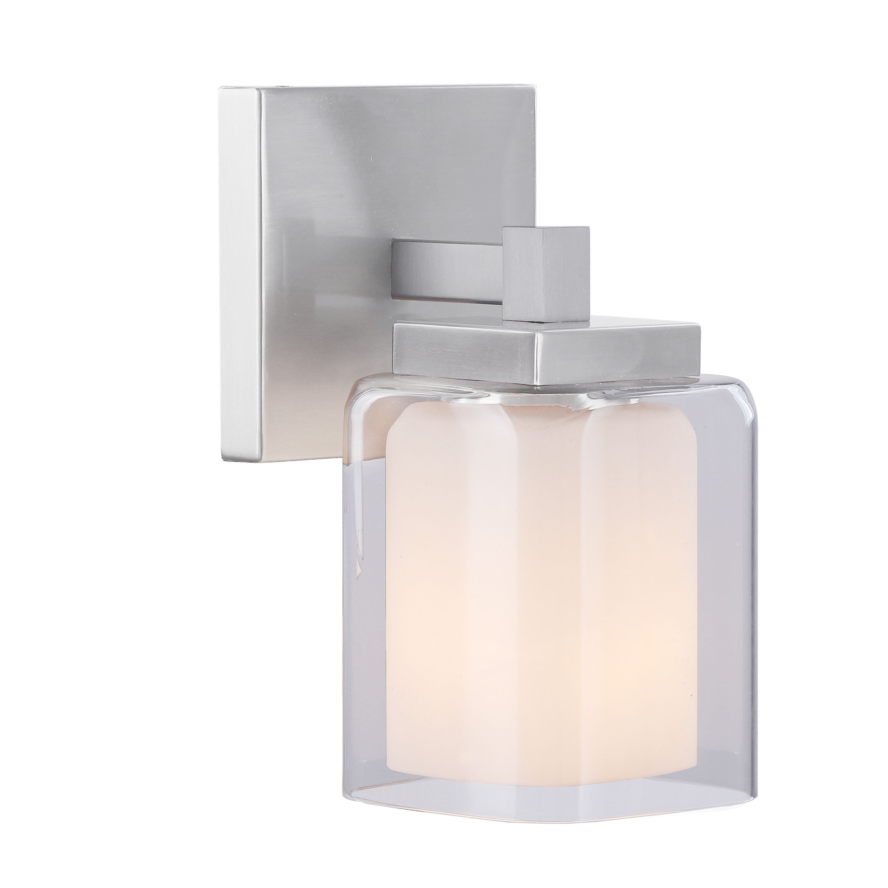 Aspen Creative Corporation 62325 4.25-in 1 -Light Satin Nickel Transitional Vanity light