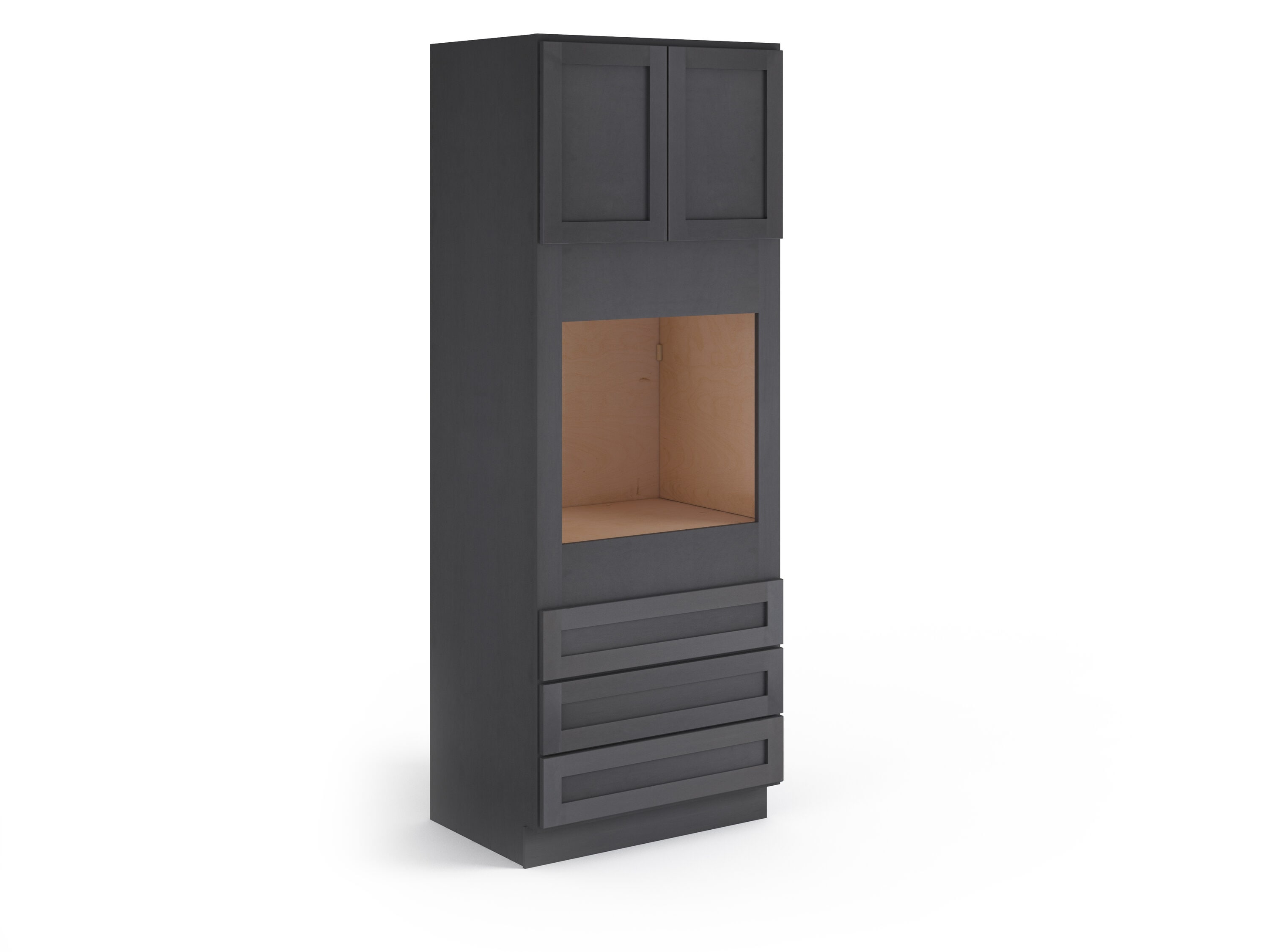 Valleywood Cabinetry Proper Gray 24-in W x 84-in H x 24-in D Proper Gray Birch Pantry Ready To Assemble Plywood Cabinet (Flat Panel Shaker Door Style)