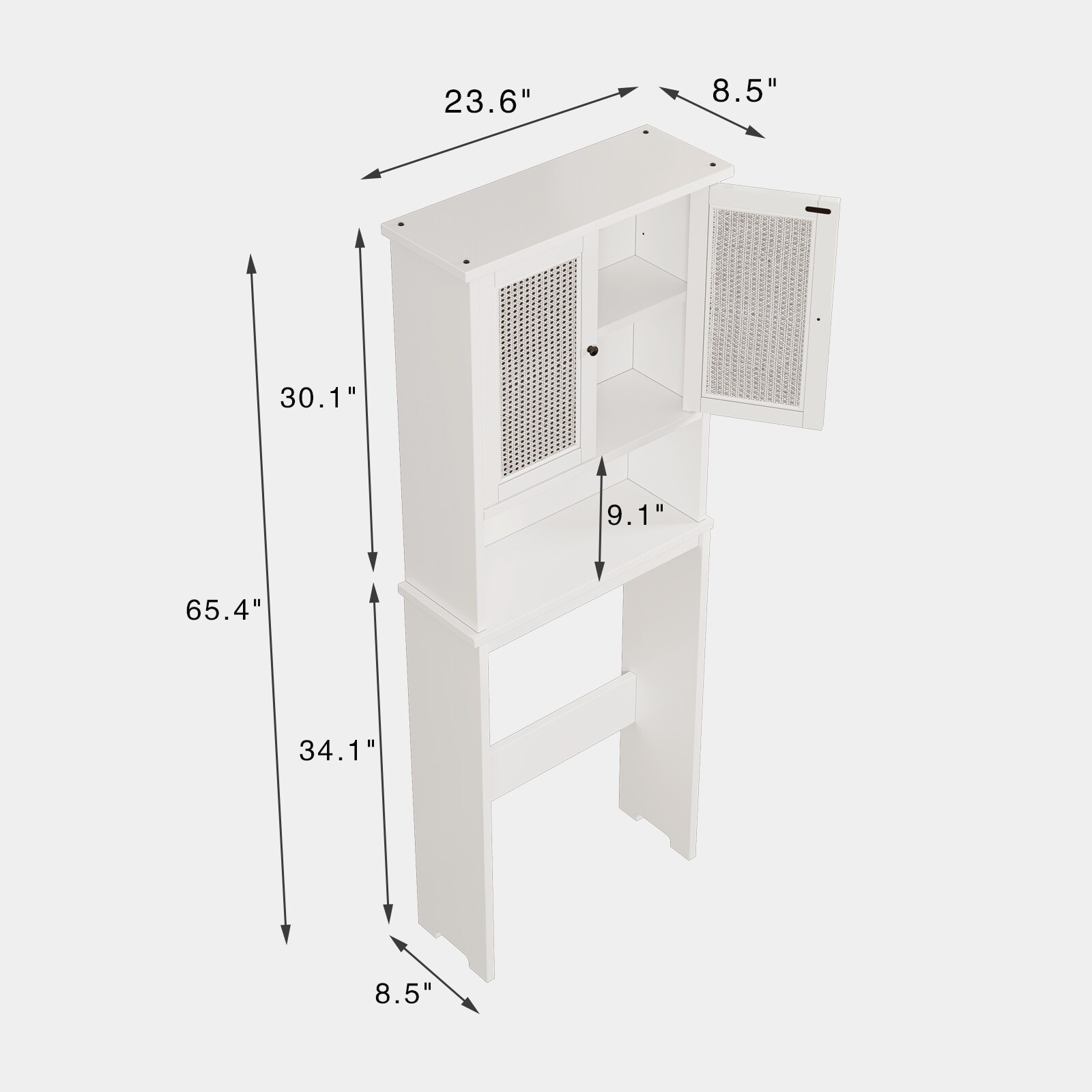 Jarenie 23.6-in W x 65.4-in H 3-Tier Freestanding Mdf Appliance Lift ...