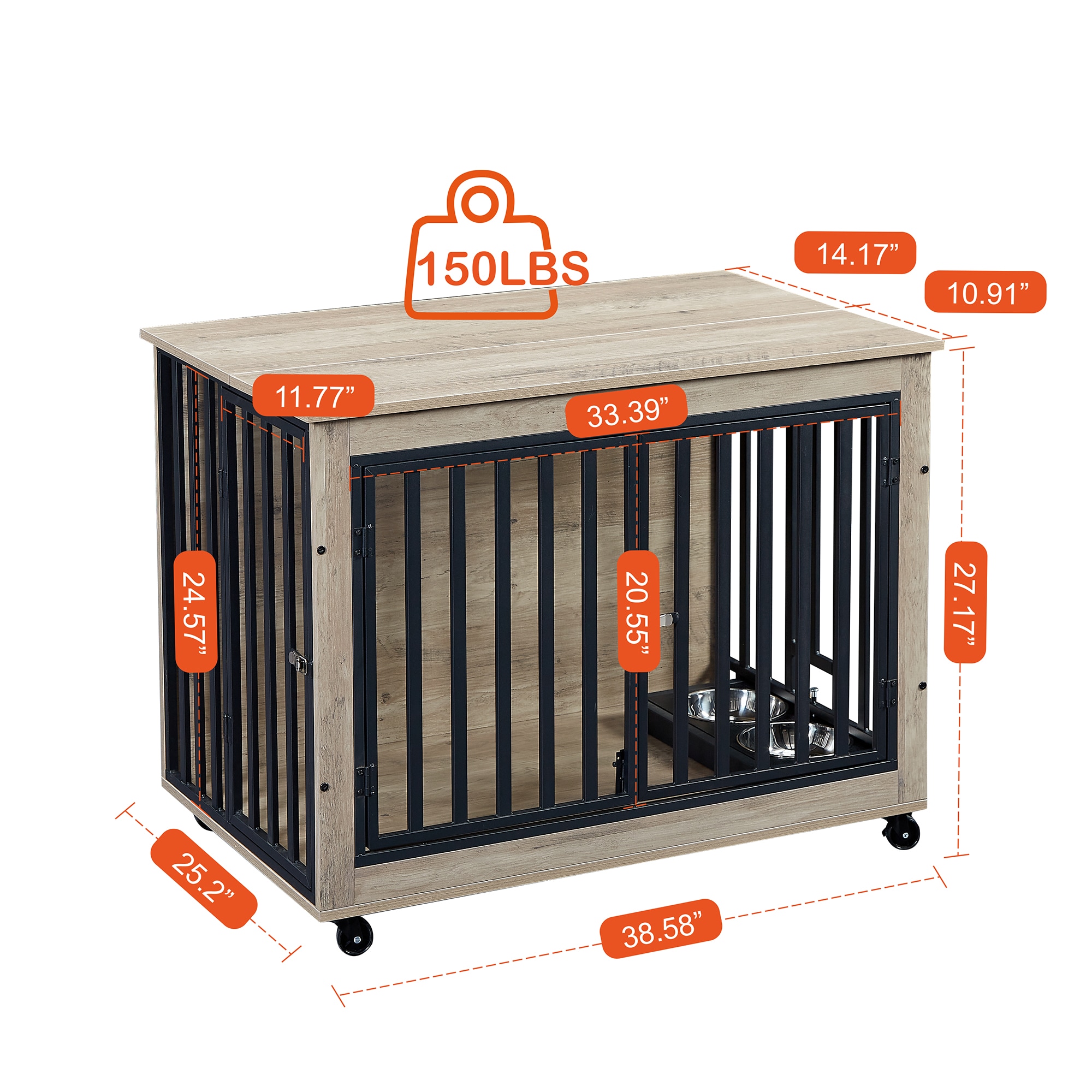 LIVIZA GIJ-DC002-39GY Pet-Crates-Carriers - View #2