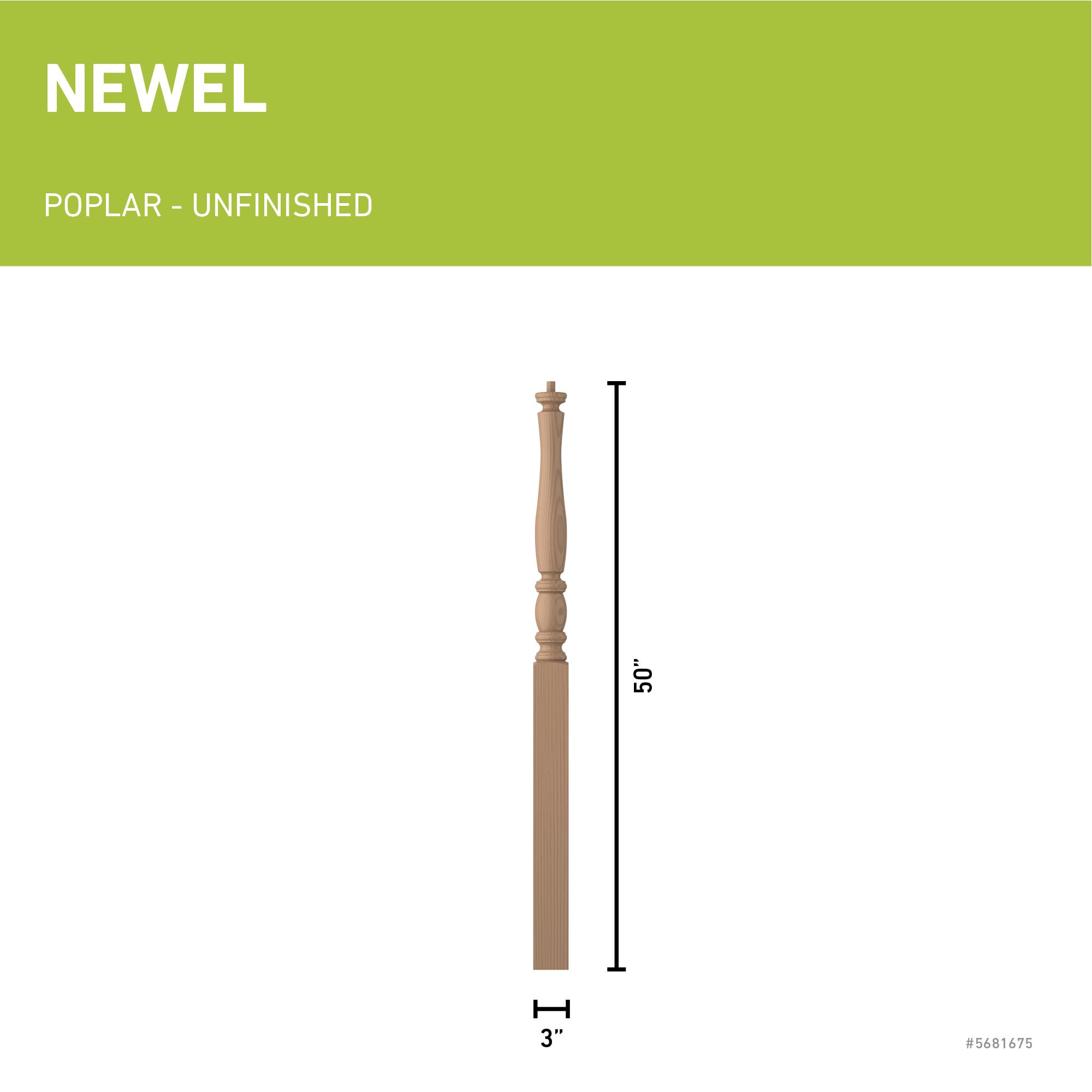 L.J. Smith Stair Systems LJP-3214-P Interior-Stairpart-Newel-Posts - View #3