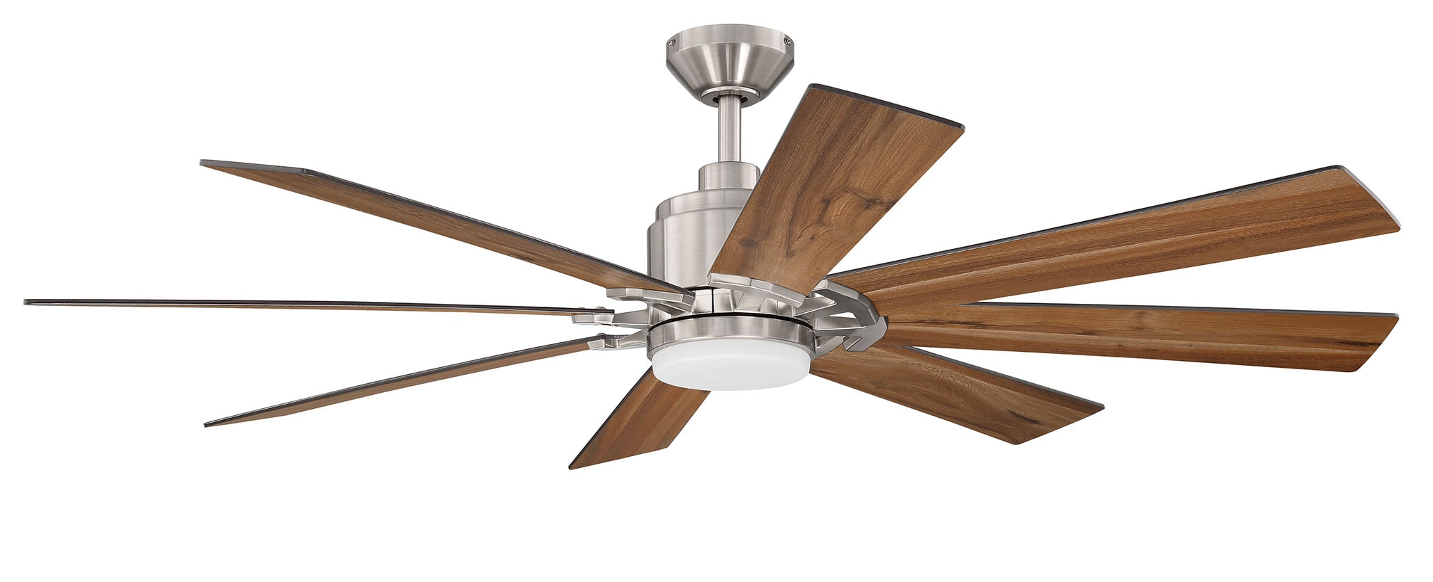 Harbor Breeze Bradbury 60-in Brushed Nickel Integrated LED Indoor Downrod  or Flush Mount Ceiling Fan with Light and Remote (6-Blade) in the Ceiling  Fans department at
