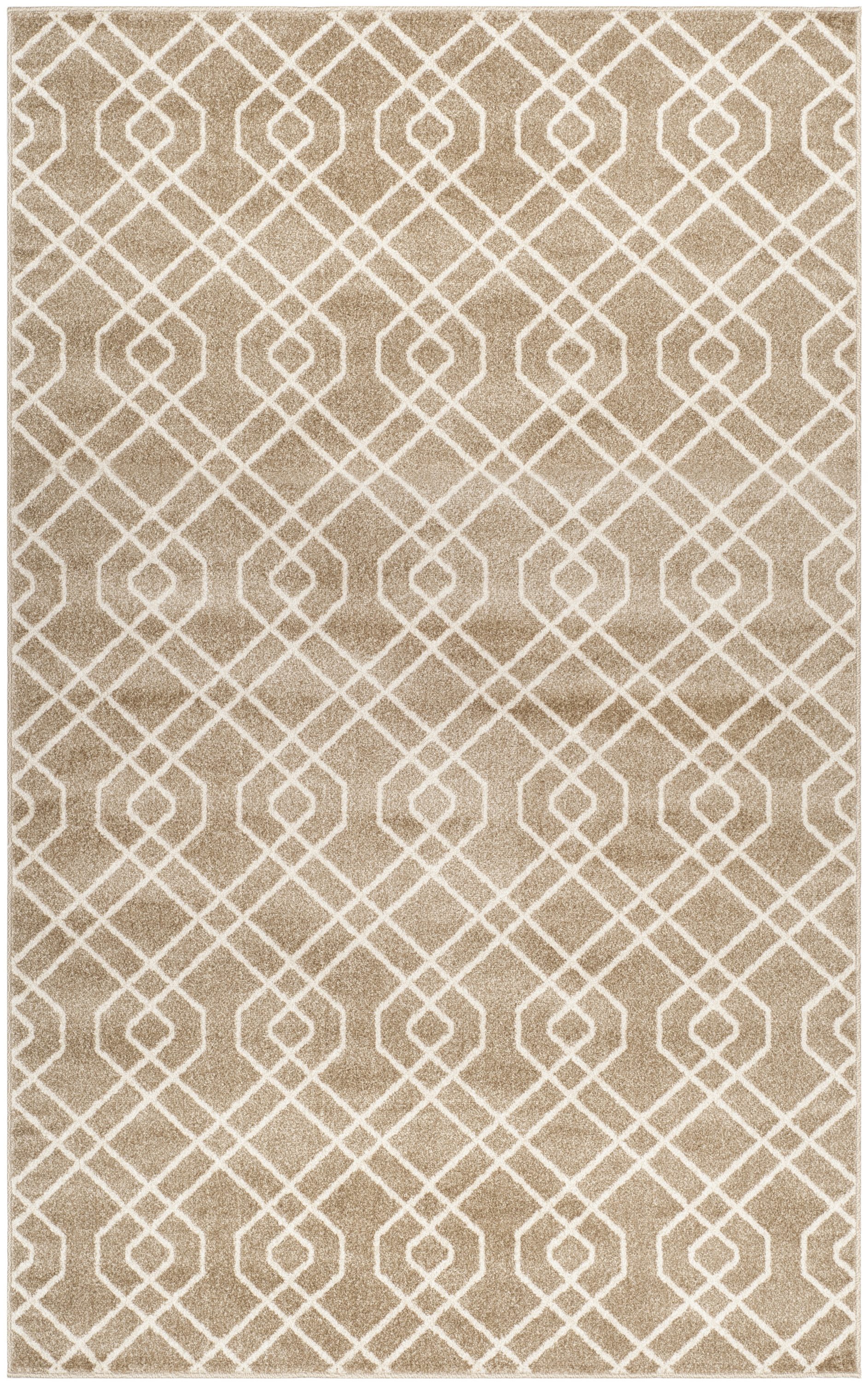 Safavieh AMT407S-5 Amherst Simpson 5 x 8 (ft) Loomed Synthetic Wheat/Beige Rectangular Indoor Mid-Century Modern Area rug