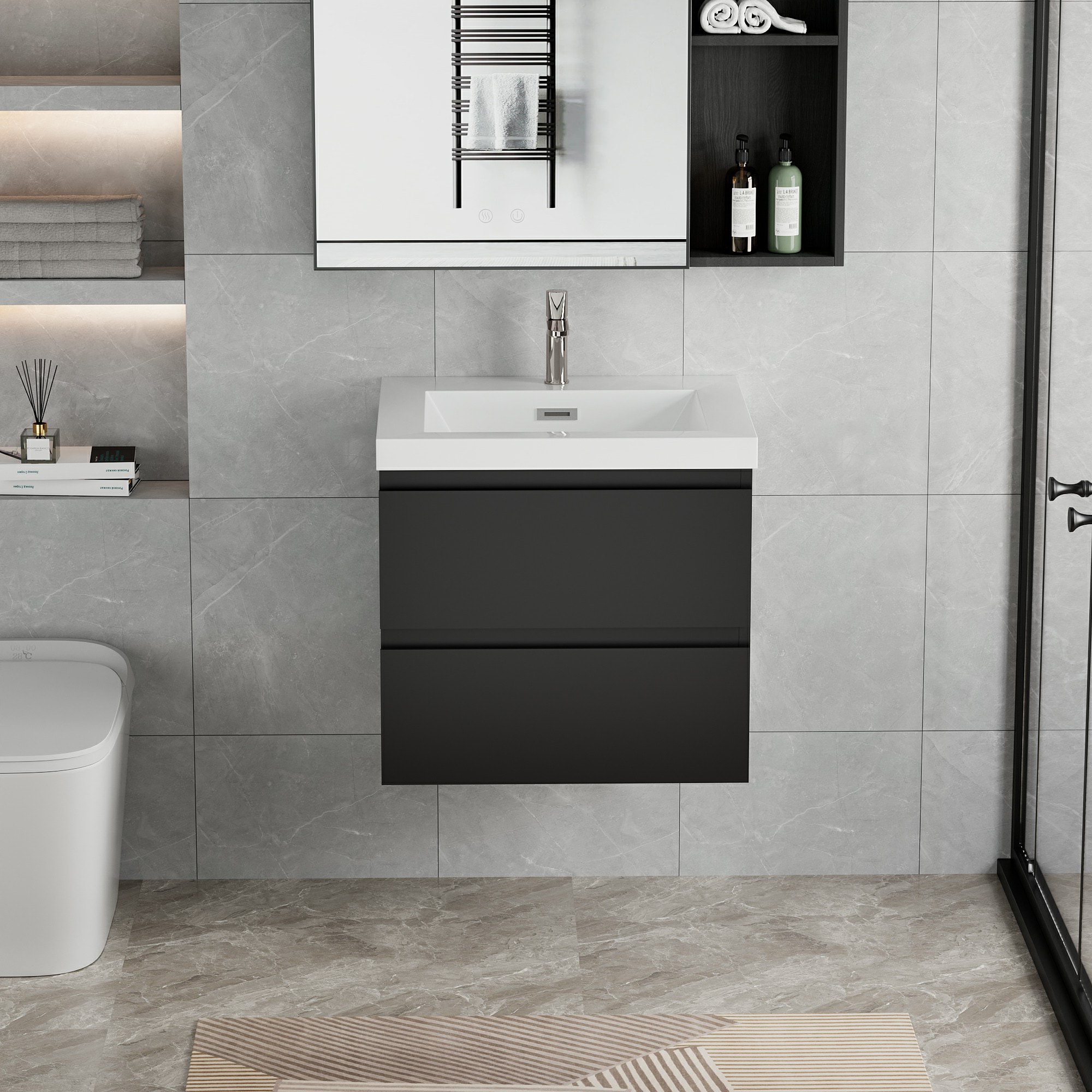 WELLFOR AYTO-24WB Bath-Vanity-Combo - View #2