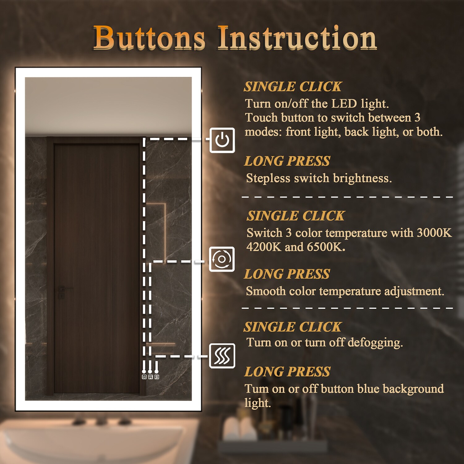ExBrite KMBM6028BL Framed-Bath-Mirrors - View #5