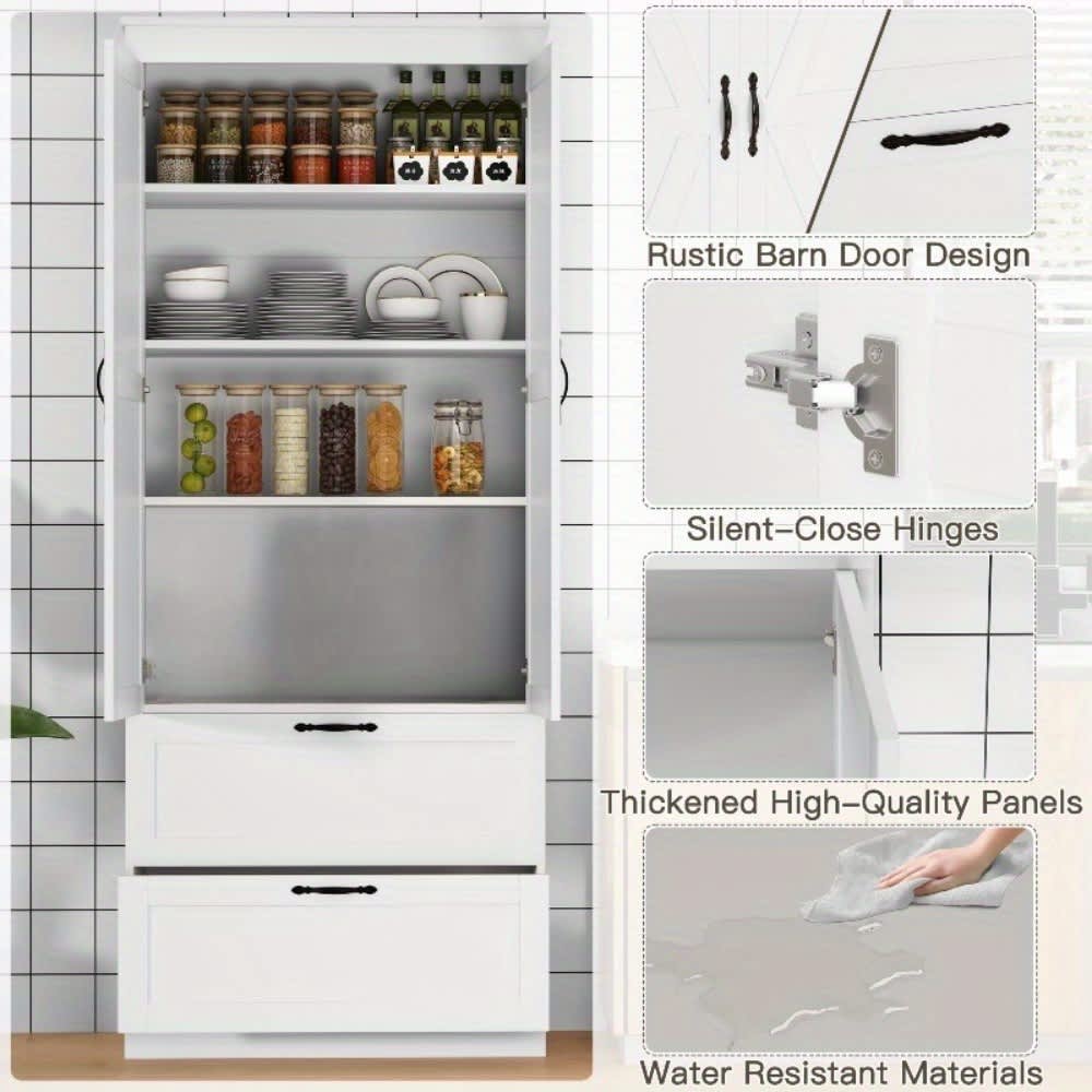 U-HOMY JL-037WH-HM Dining-Kitchen-Storarge - View #7