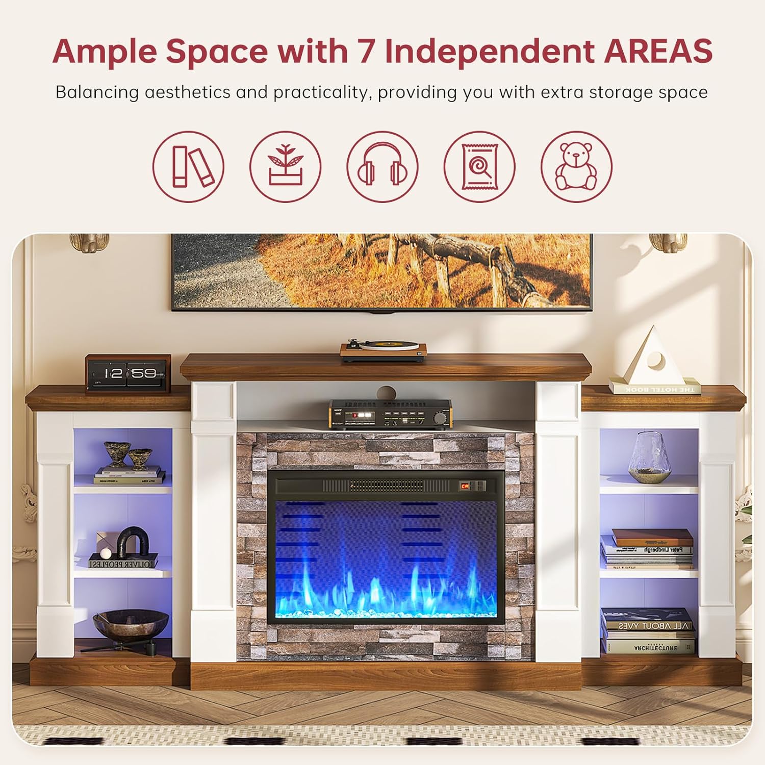 Bapipro TE33A70WB Electric-Fireplaces - View #4