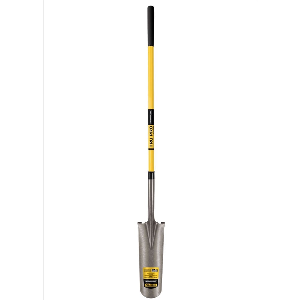 Truper PEP-16FL Tru Pro 65 in. Steel Round Drain Spade Fiberglass Handle 1 pk