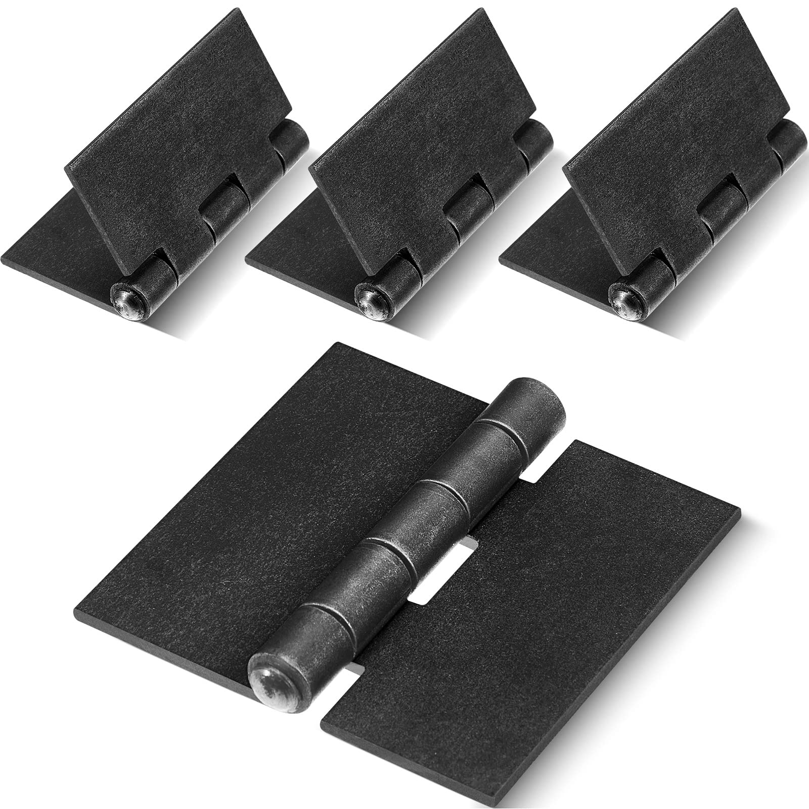 Afoxsos  Heavy Duty Weldable Steel Butt Hinges Corrosion and Rust Resistant for Trailer Door Gates 3 Inch 12 Ga Long Lasting Metal 4 pcs
