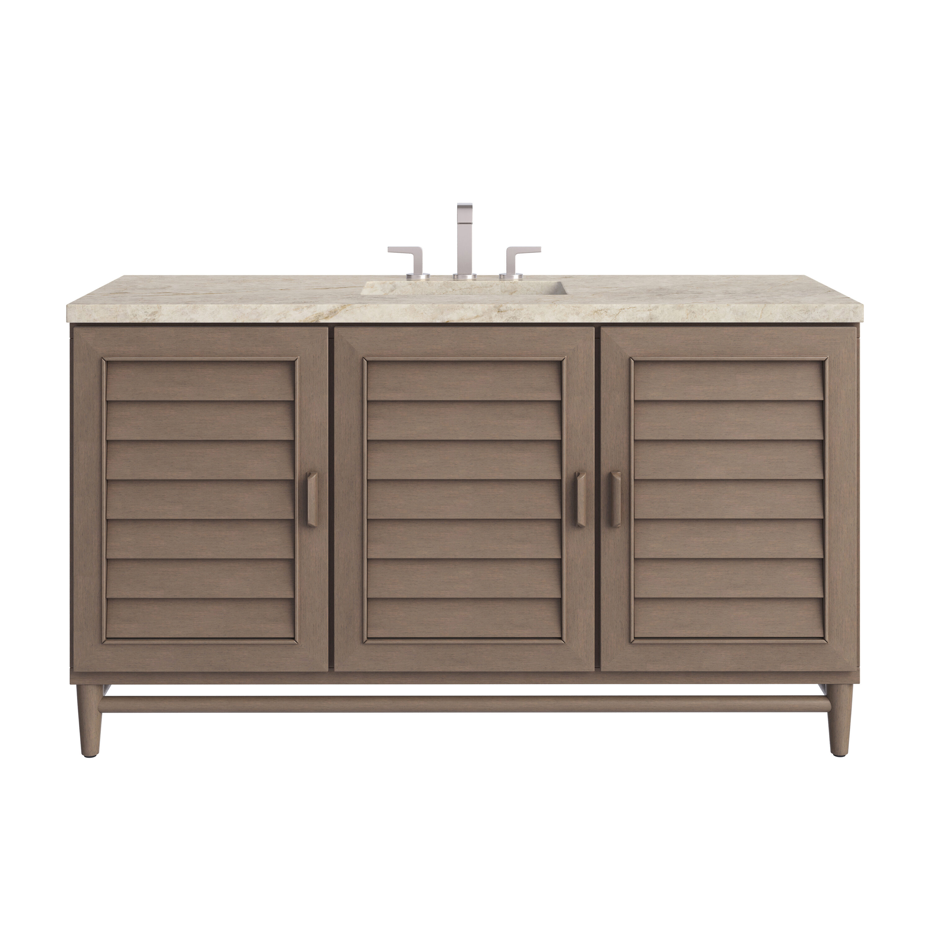 James Martin Vanities Portland 60-in Whitewashed Walnut Undermount Single Sink Bathroom Vanity (Fully Assembled)