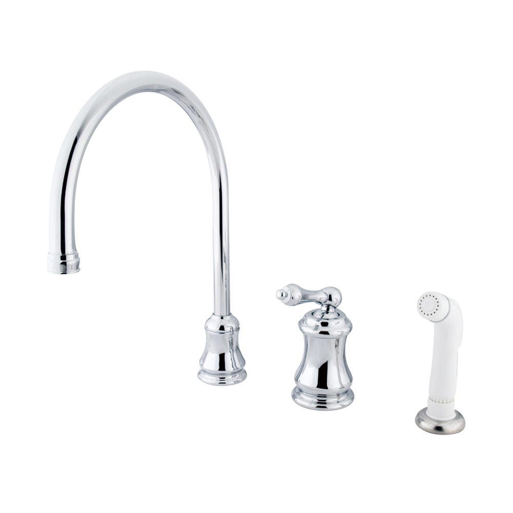 Chicago Chrome Single Handle High-arc Kitchen Faucet with Side Spray Included | - Elements of Design ES3811AL