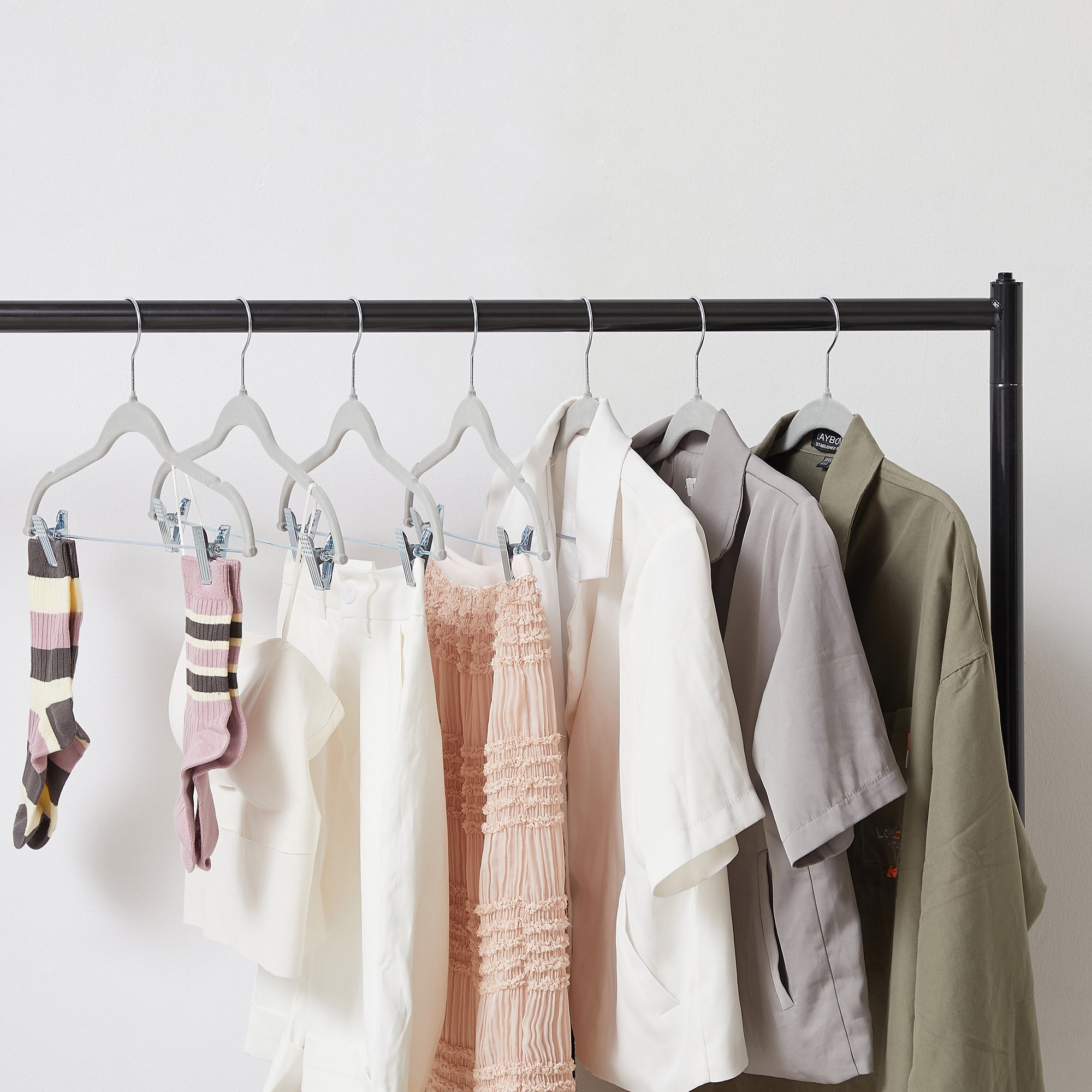 Vecelo LOE-PC-VHWF-GRY-A20 Wood-Closet-Accessories - View #3