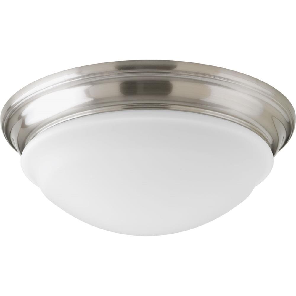 Progress Lighting P2301-0930K9 LED Flush Mount 1 -Light 12.5-in Brushed Nickel Flush Mount Light ENERGY STAR Certified