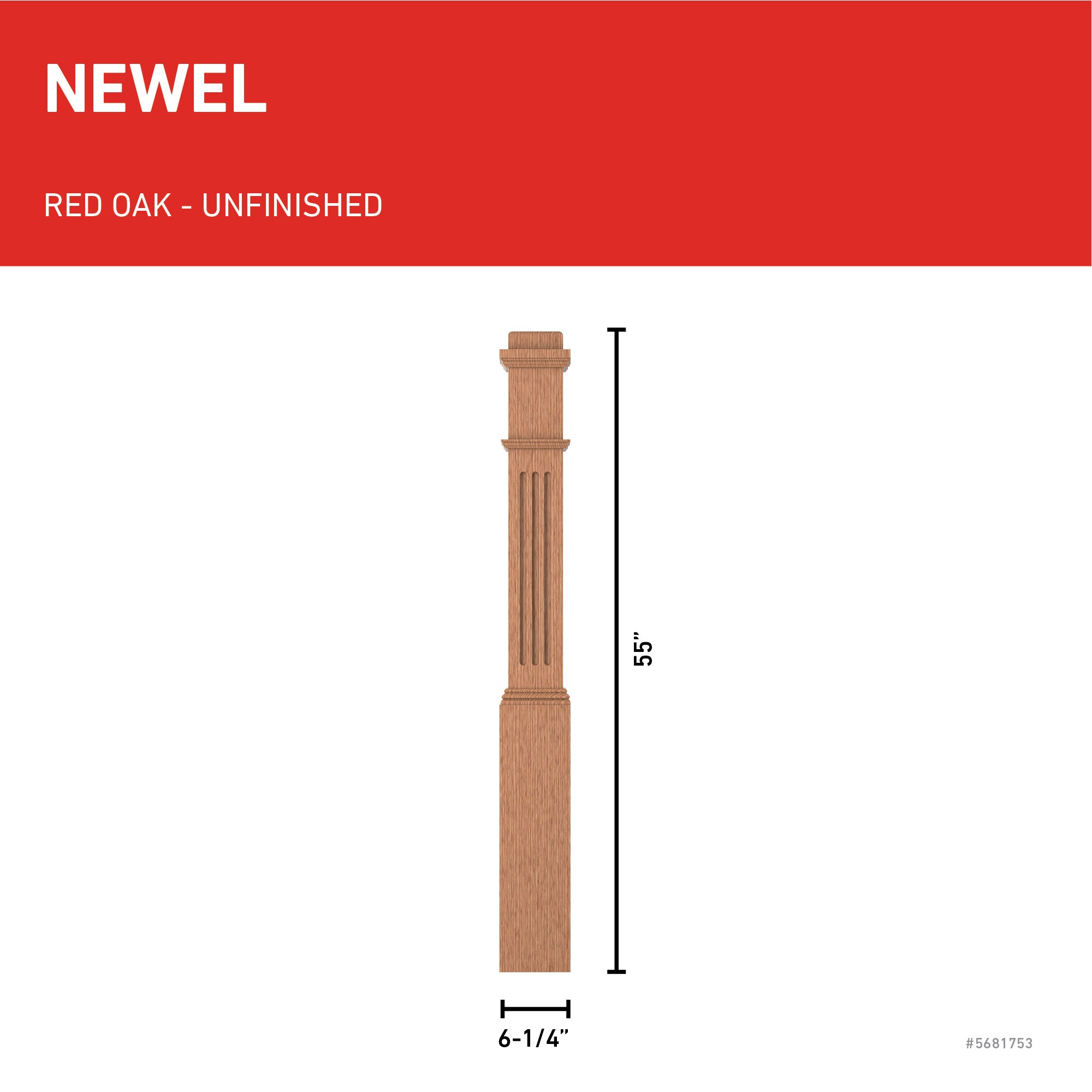 L.J. Smith Stair Systems LJF-4091-O Interior-Stairpart-Newel-Posts - View #3