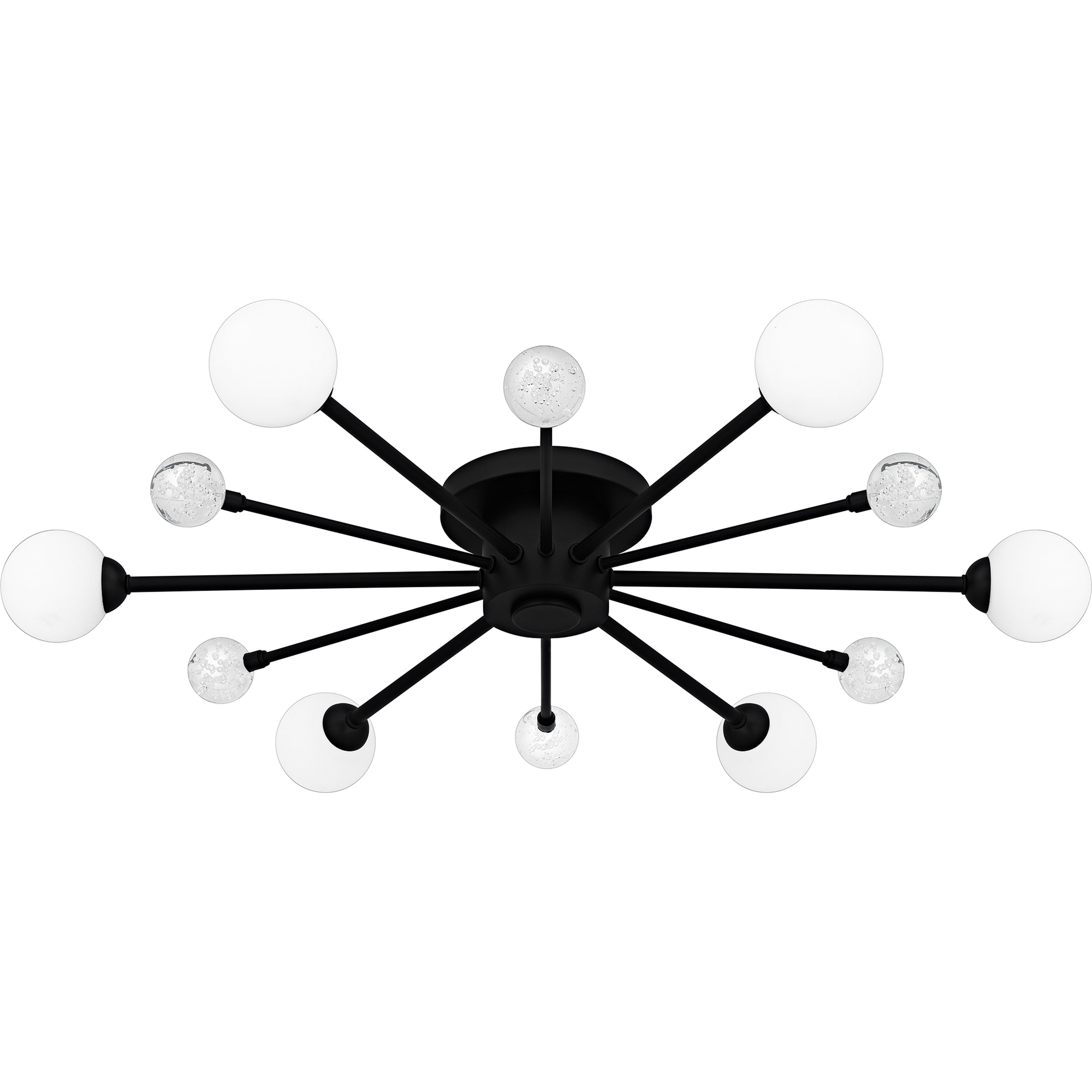 Quoizel QSF6781MBK Combe 6 -Light 30-in Matte Black Semi Flush Mount Light