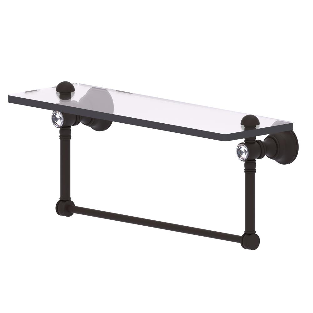 Allied Brass CC-1-16-TB-ORB Carolina Crystal Oil Rubbed Bronze Wall mount Bathroom Shelf ( 16-in x 7-in x 5-in )
