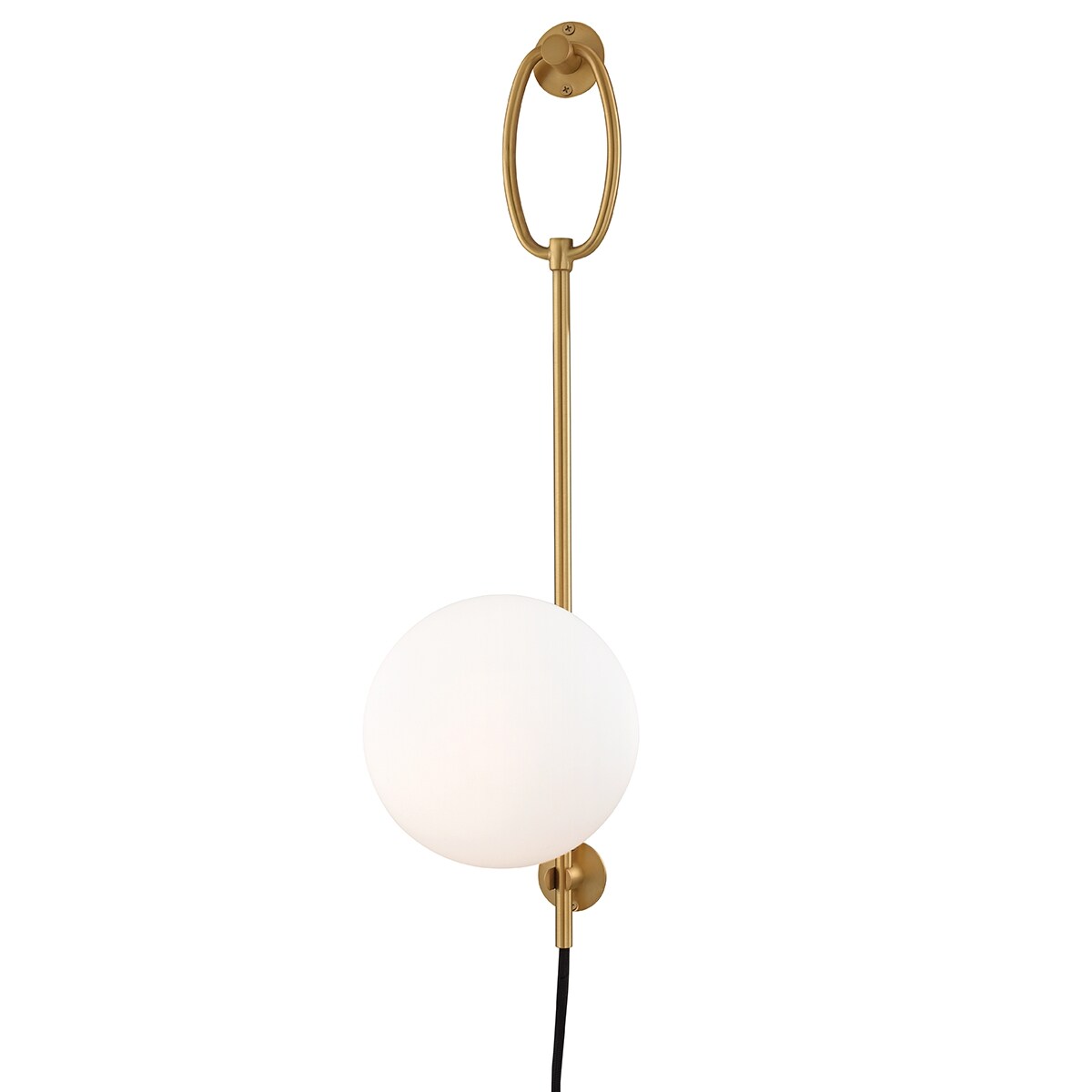 Mitzi HL290101-AGB Gina 7-in W 1-Light Aged Brass Modern/Contemporary Wall Sconce