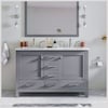 Eviva Aberdeen 48-in Gray Undermount Double Sink Bathroom Vanity with ...