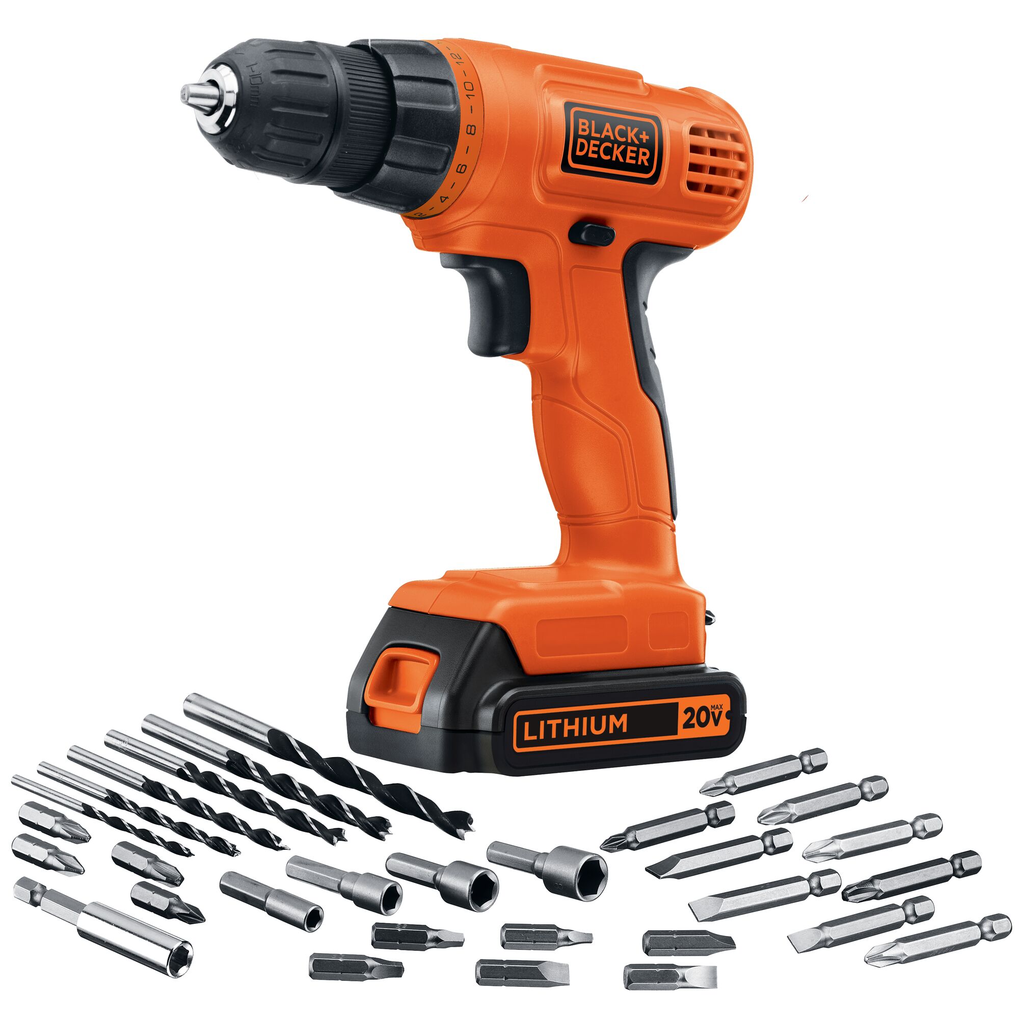 BLACK+DECKER 20-volt 3/8-in Cordless Drill (1-Battery Included, Charger  Included at