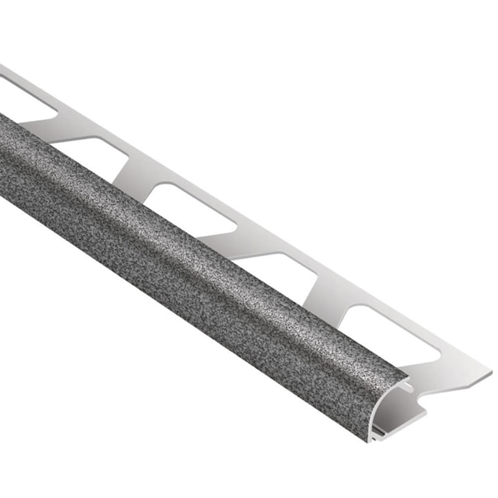 Schluter Systems RO125TSG Rondec 0.5-in W x 98.5-in L Pewter textured color-coated aluminum Aluminum Bullnose Tile Edge Trim