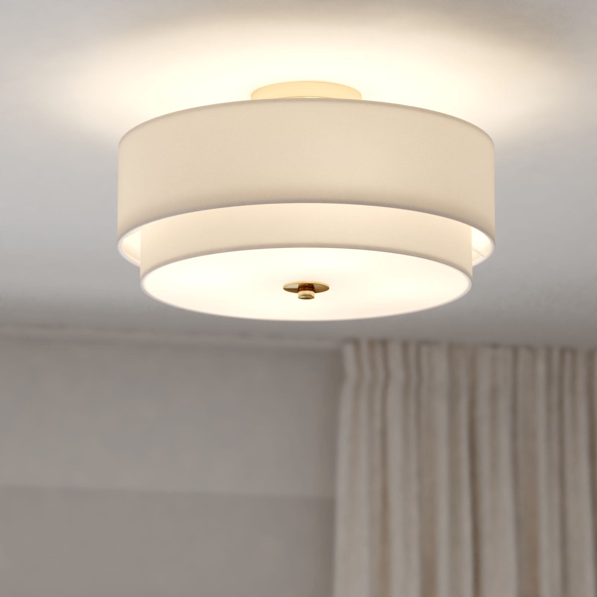 Cascadia C0280 Burnaby 3 -Light 16-in Matte Brass Semi Flush Mount Light