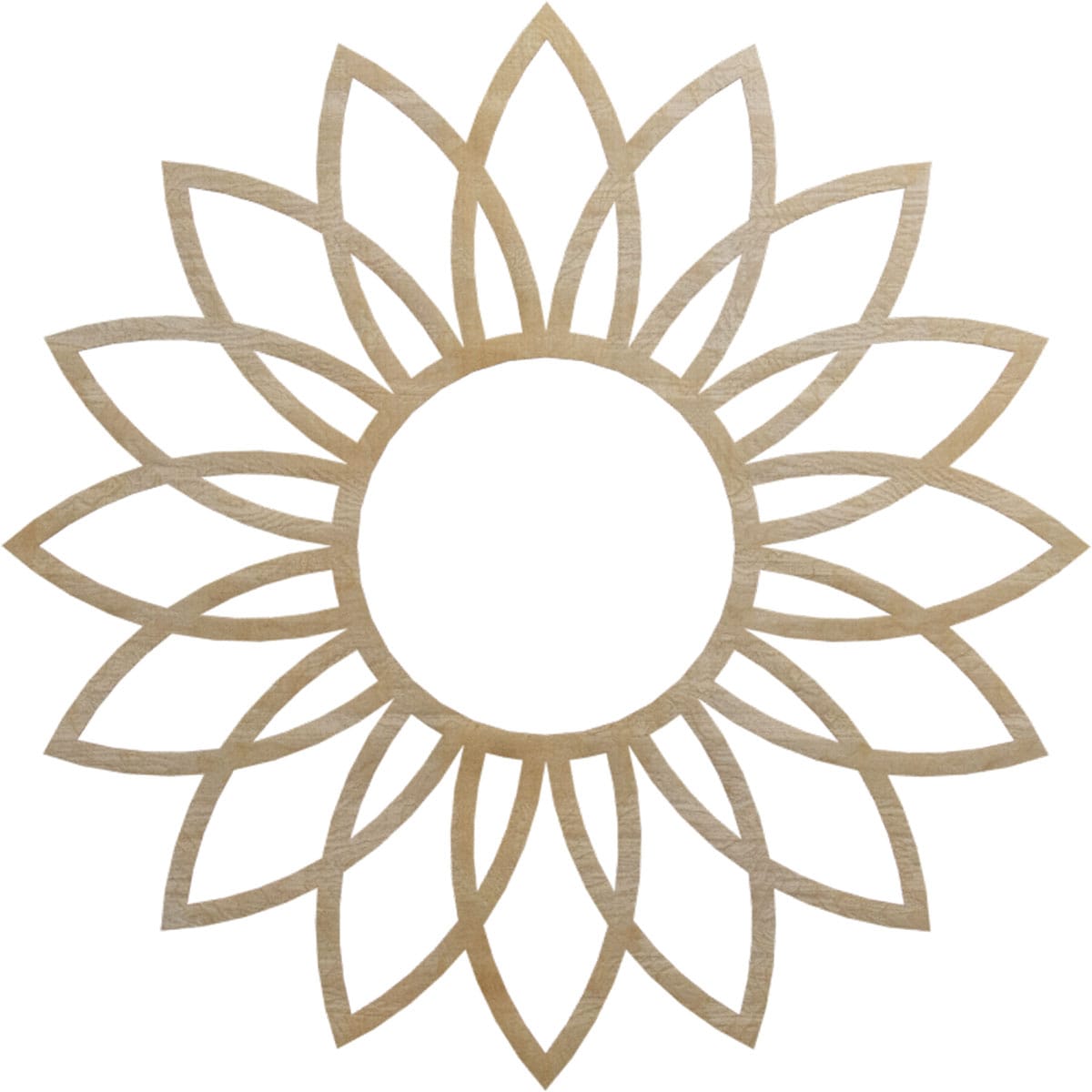 Ekena Millwork CMWP40X40X0375DABI Daisy Fretwork 40-in W x 40-in L Contemporary Birch Wood Whole Ceiling Medallion