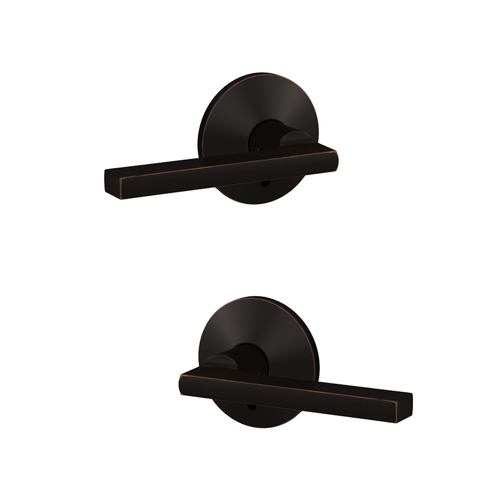 Schlage FC172 LAT 716 KIN Custom Latitude - Kinsler Aged Bronze Universal Interior Hall/Closet Dummy Door Handle