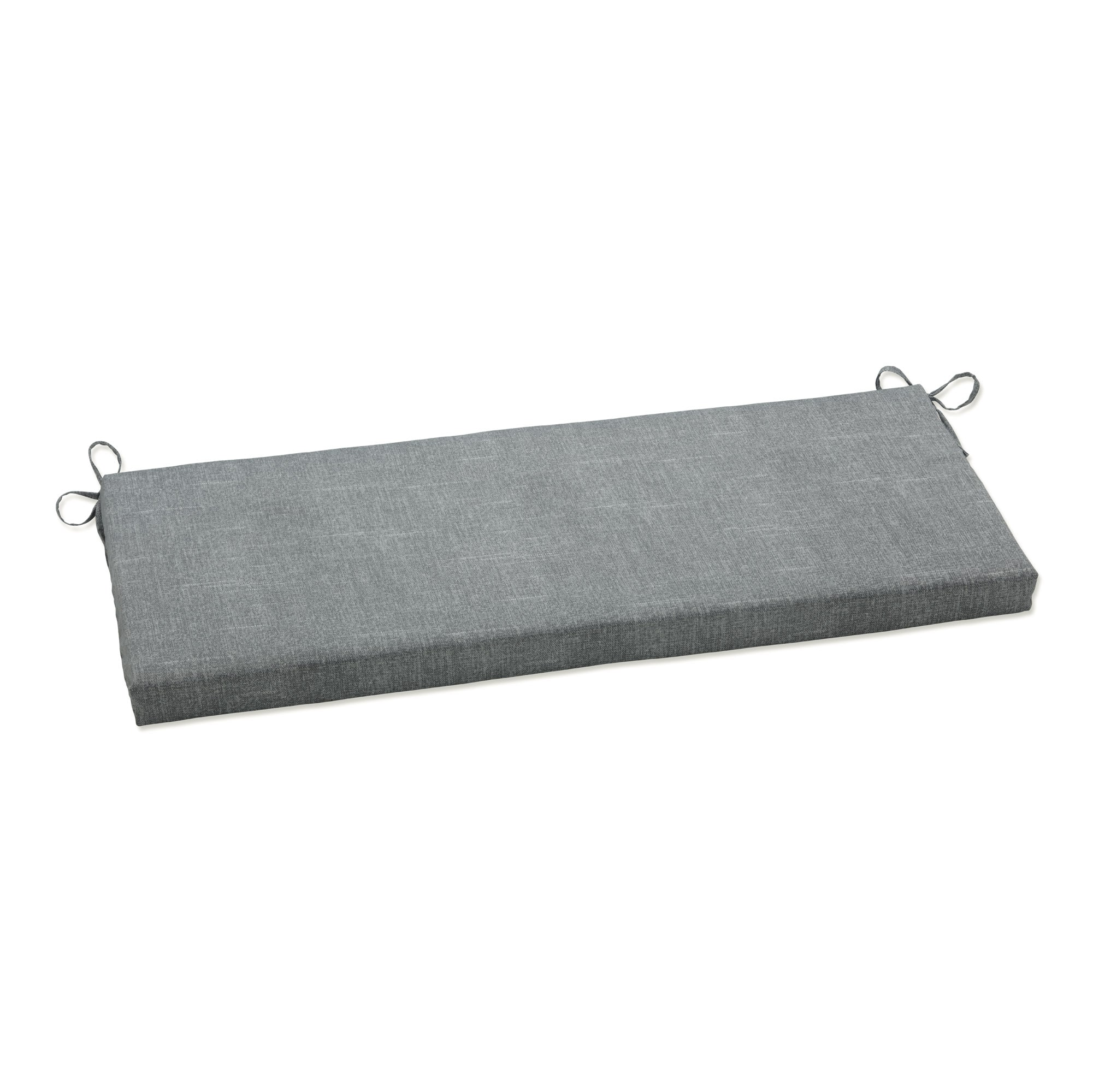 Pillow Perfect 679334 Outdoor/Indoor Tory Graphite Bench Cushion 18-in x 45-in Grey Patio Bench Cushion