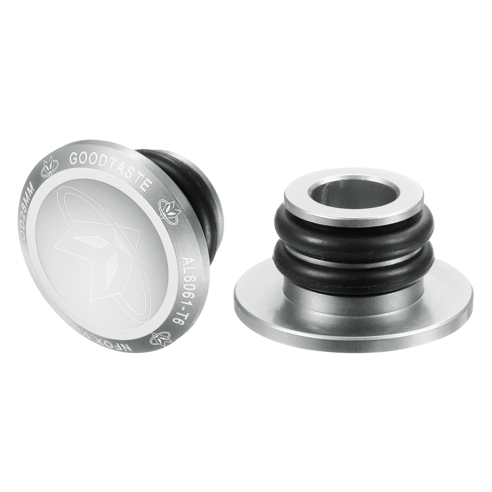 Harfington - Bar End Plugs Aluminum Handlebar End Caps Bike Plugs 0.57oz with Matching Rings for ...