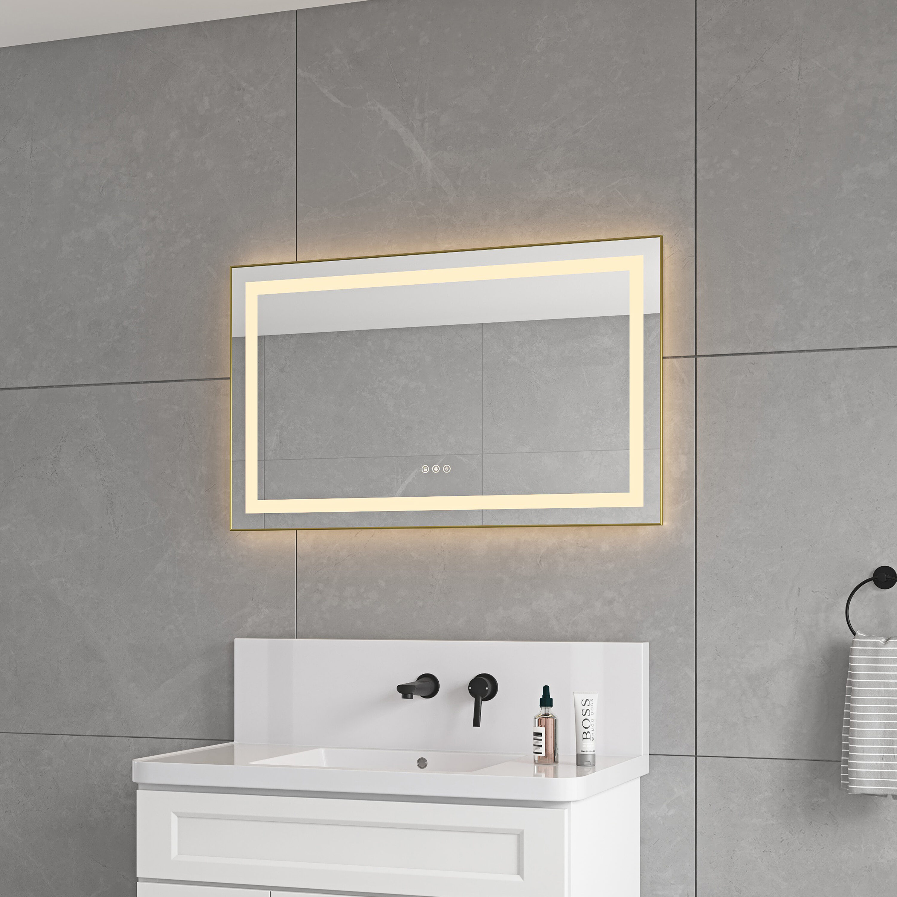 WELLFOR WA-MRAR-3224 Framed-Bath-Mirrors - View #2