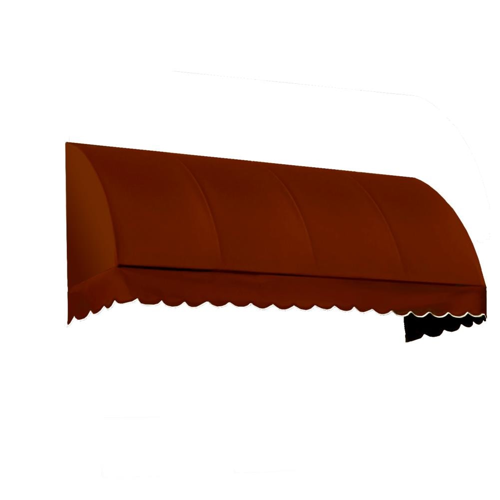 Awntech RS22-10TER Savannah 124.5-in Wide x 24-in Projection x 31-in Height Fabric Terra Cotta Striped Fixed Patio Awning