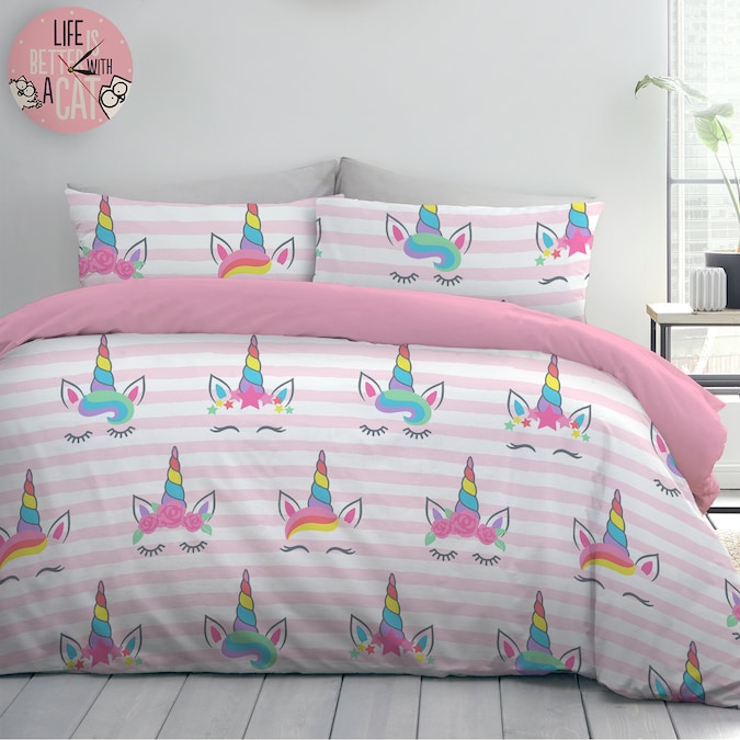 Boston Linen Magical Unicorn 2 Piece, What Size Is A Twin Bed Cover