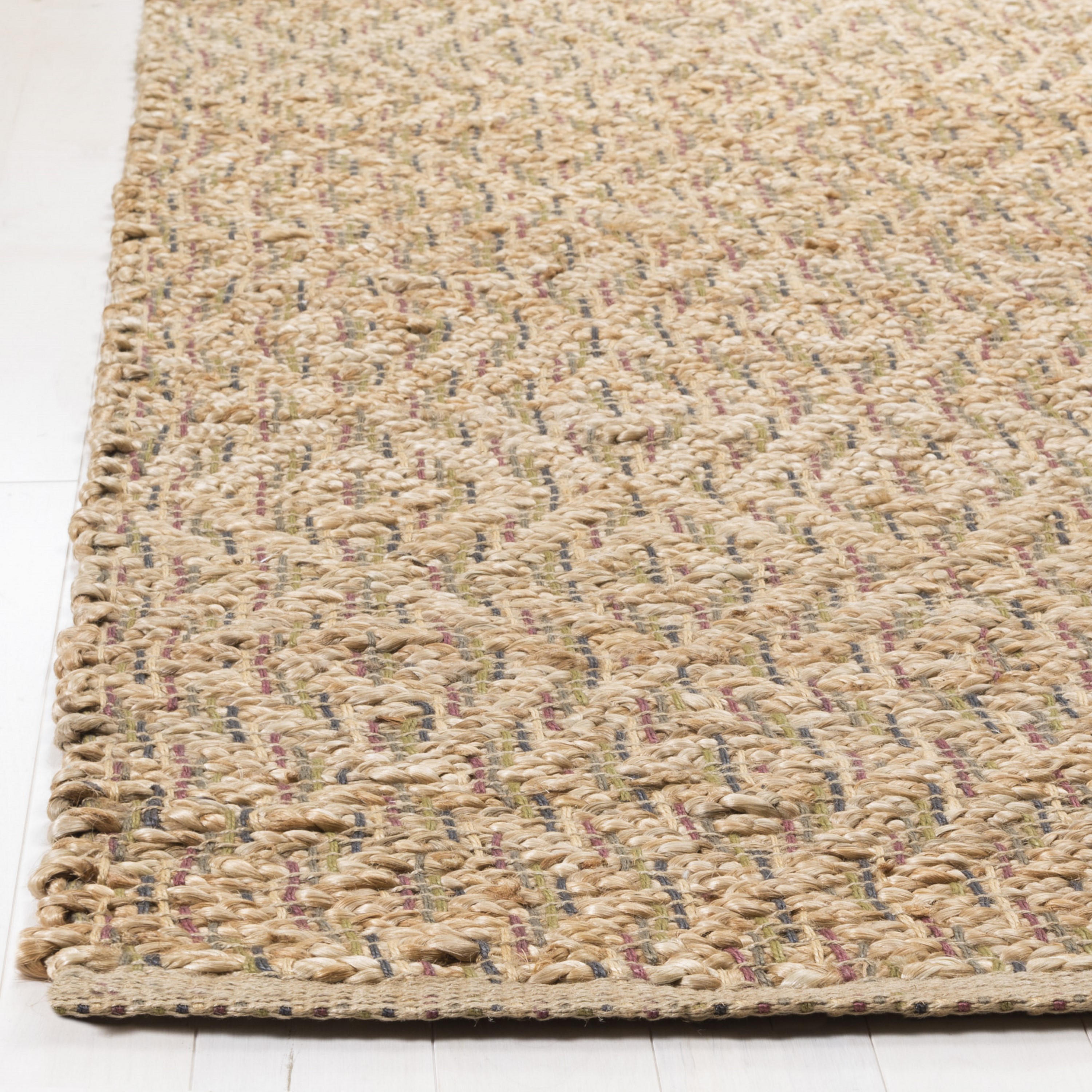 Handmade Red Jute Flat Woven Square Area Rug 6' x 6'