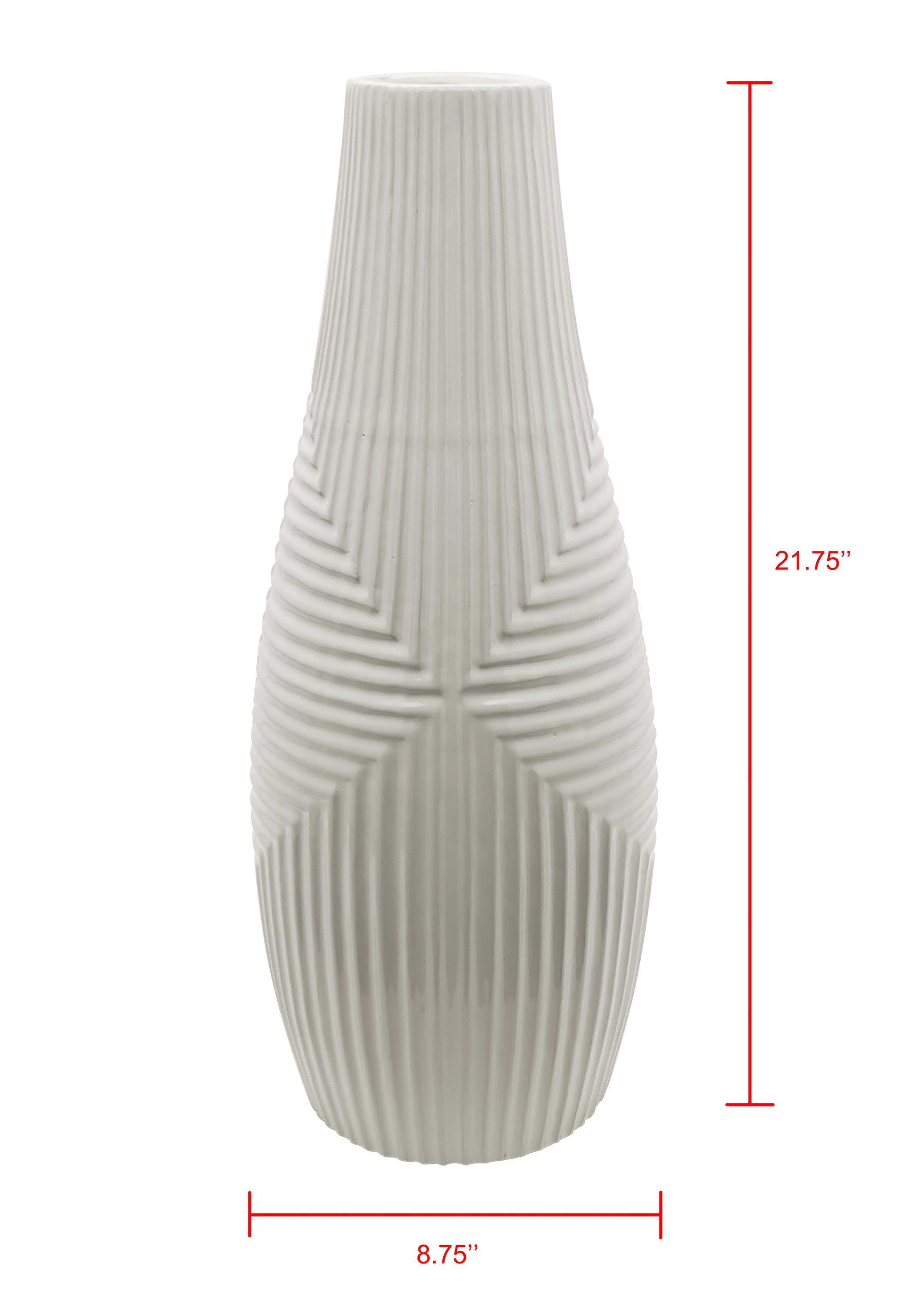 Origin 21 White Ceramic Modern Vase in the Decorative Accessories ...