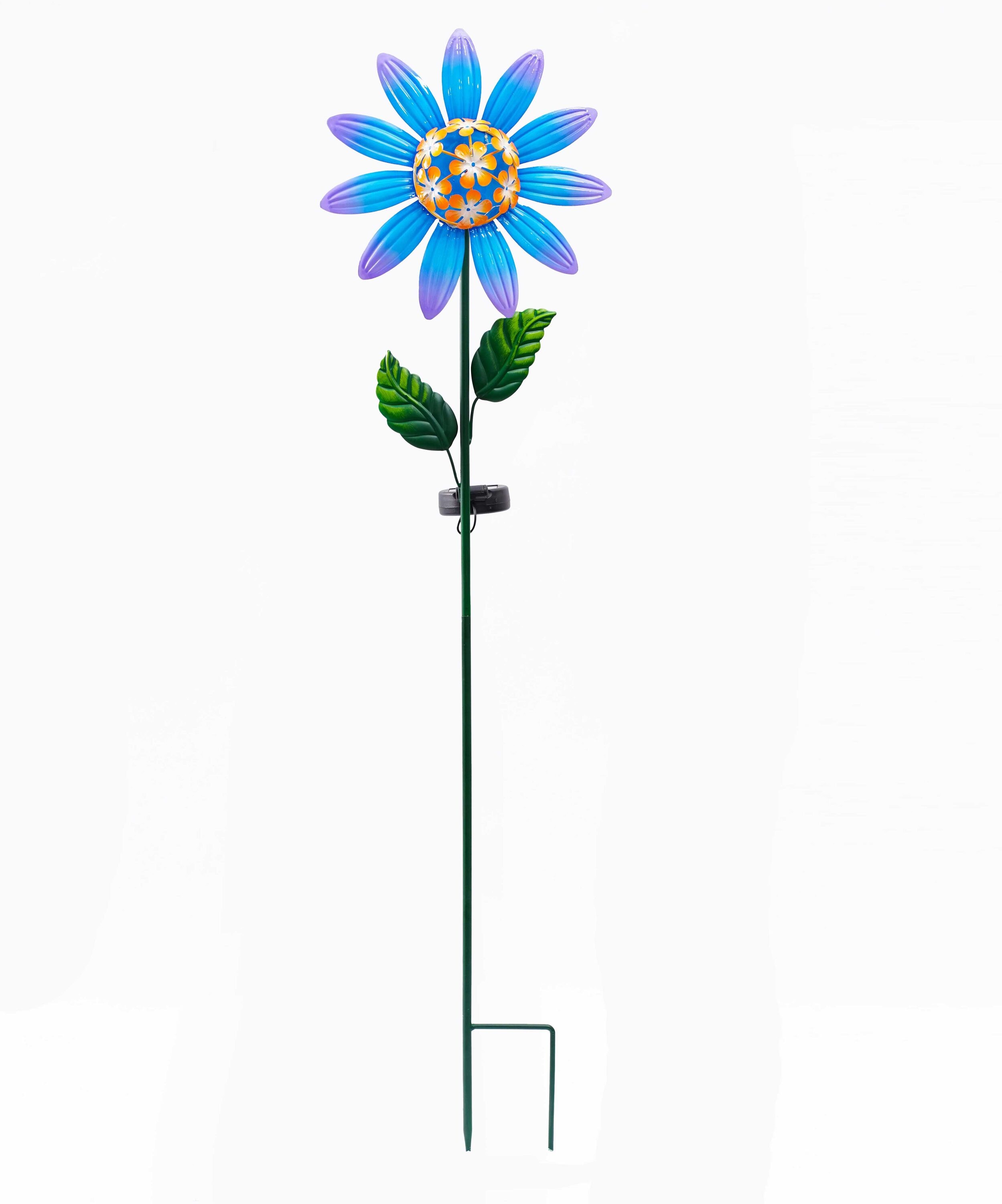 Style Selections T720260C 36-in Blue, Green Metal Solar Garden Stake