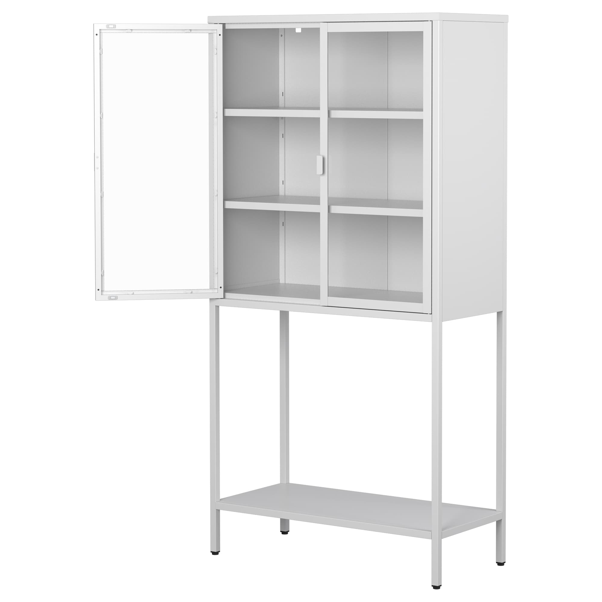 Kahomvis MAKE-QPO2-331 Contemporary/Modern White Metal Sideboard