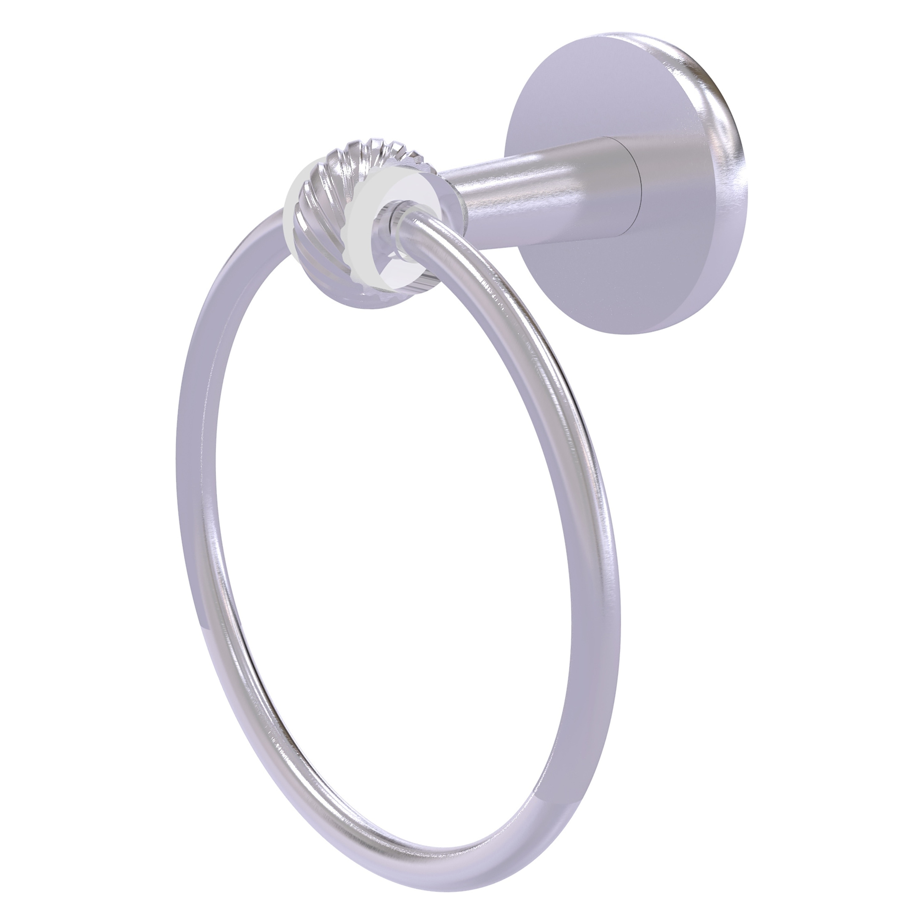 Allied Brass CV-16T-SCH Clearview Satin Chrome Wall mount Single Towel Ring