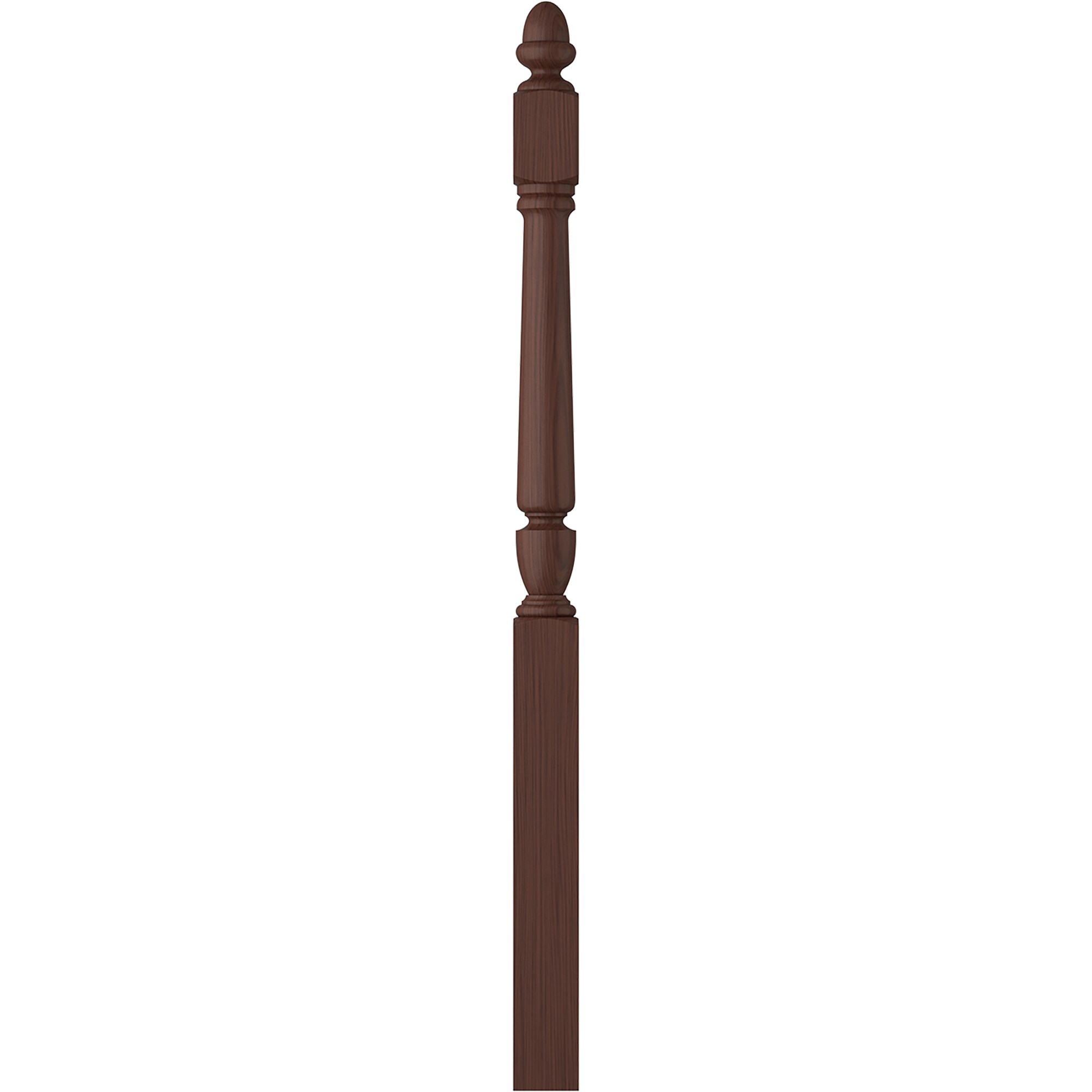 L.J. Smith Stair Systems LJP-3042-W Regent 3.5-in x 57.75-in Unfinished Walnut Starting Stair Newel Post