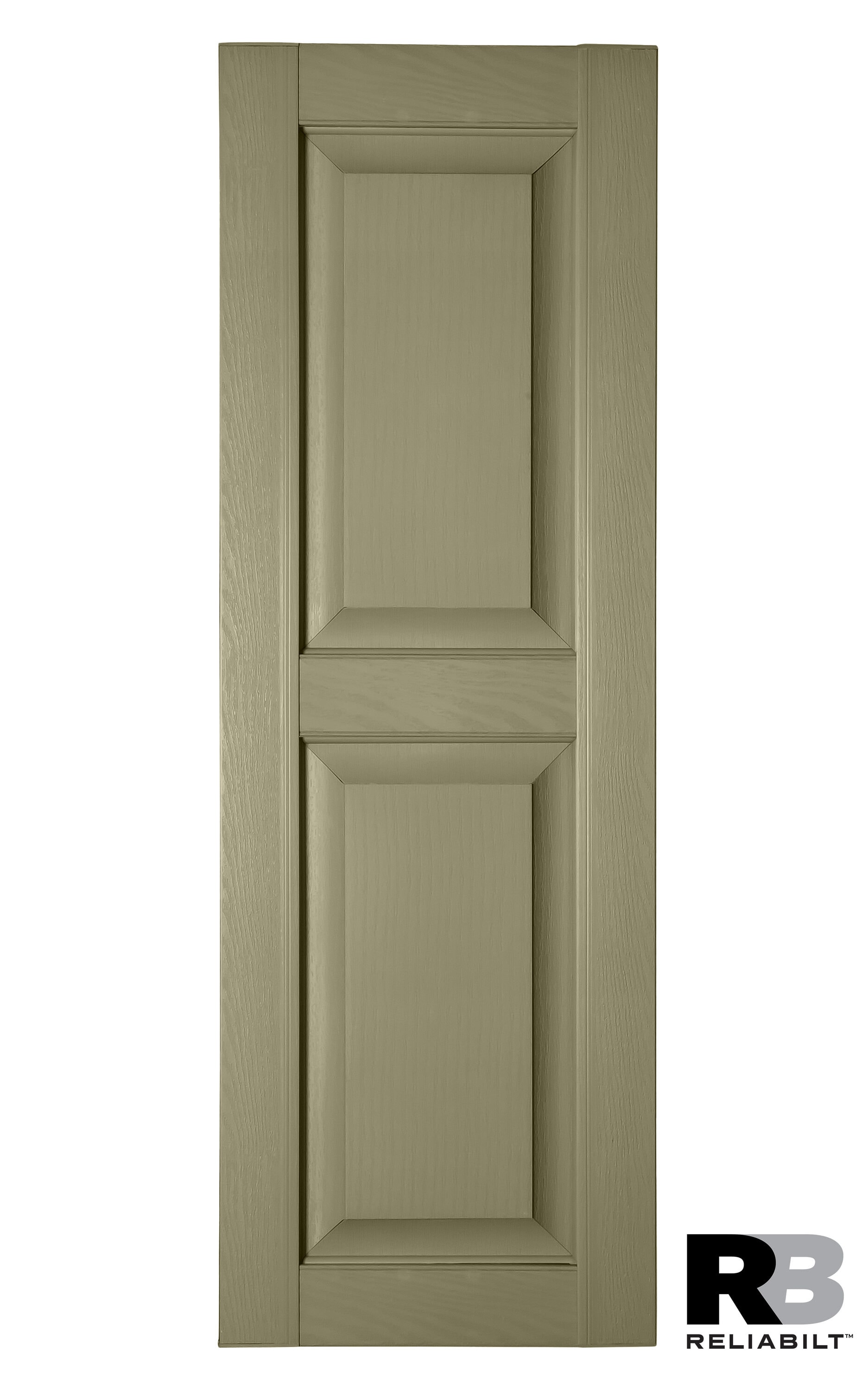 RELIABILT RP1661020 16.25-in W x 61-in H Sage Raised panel Polypropylene Exterior Shutters ( 2 -Pack )