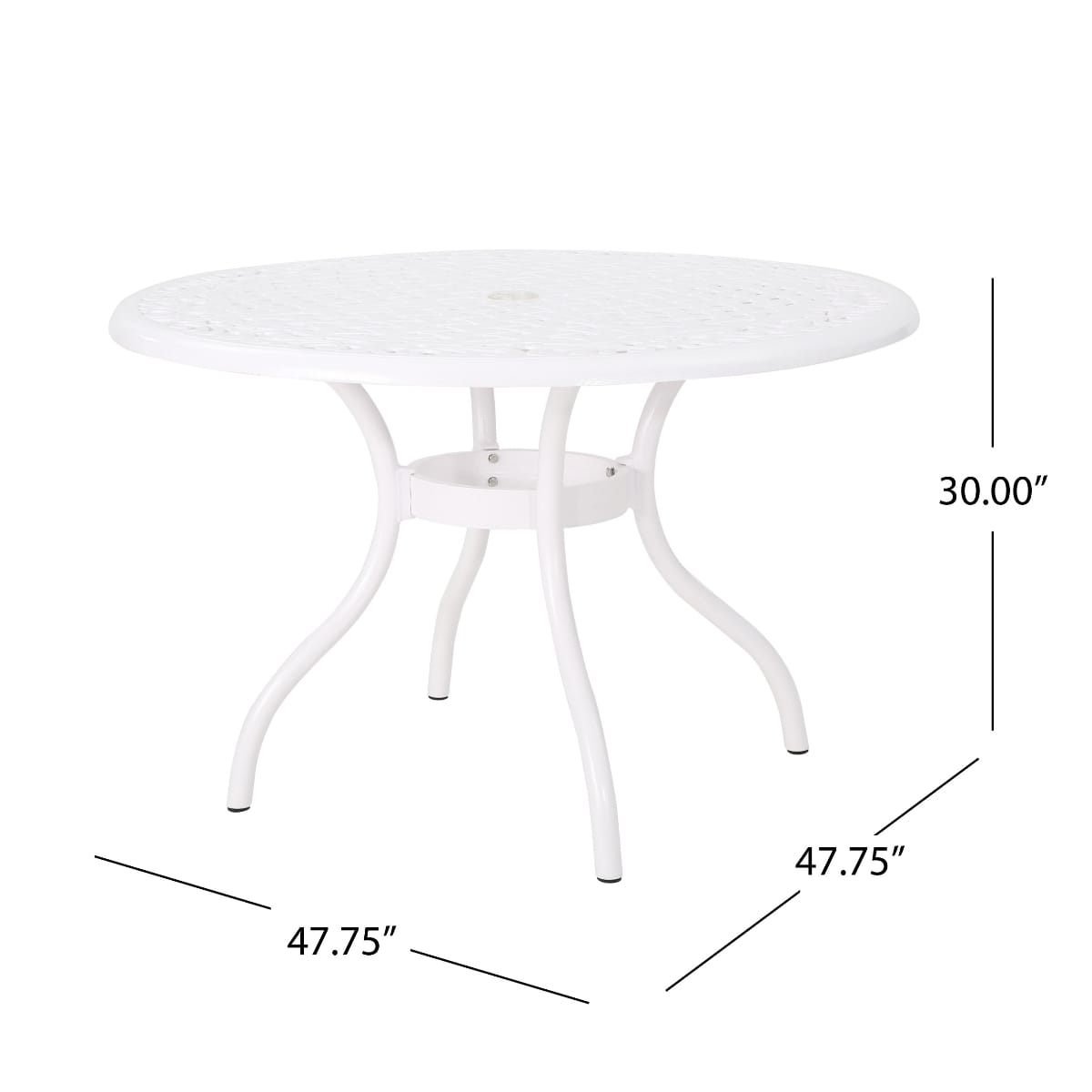Coolbibila BASIL-PTABLE-WHITE Patio-Tables - View #3