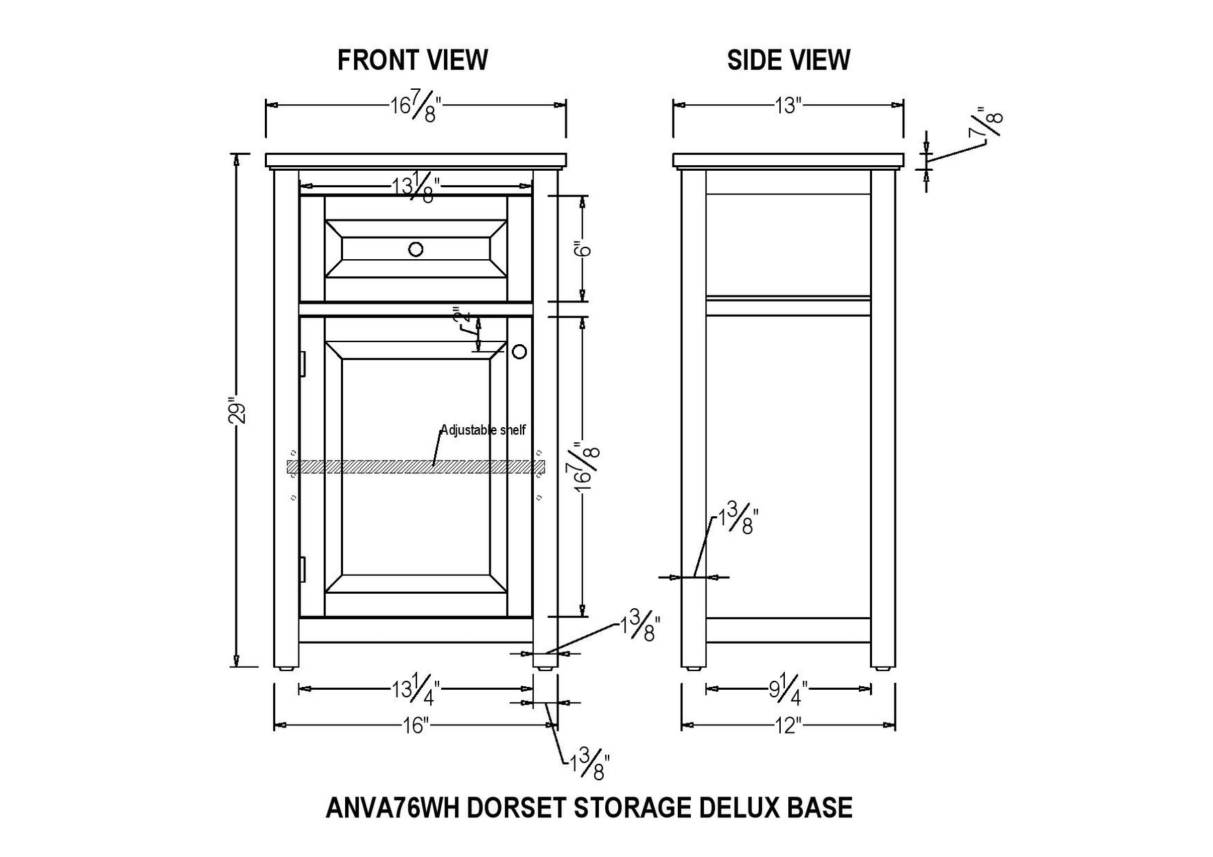 Alaterre Furniture ANVA76WH Linen-Cabinets - View #8