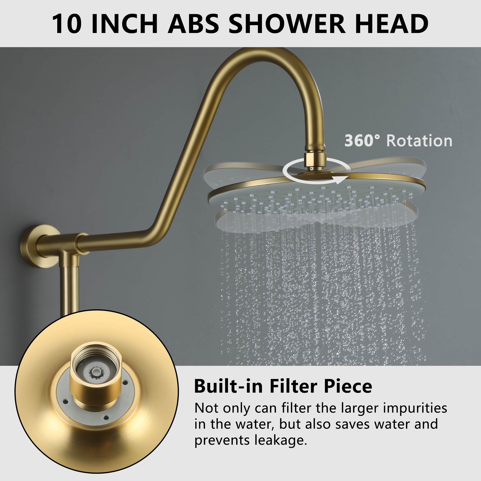 Clihome CL-EB10CBN Showerhead-Bar-Panels - View #4