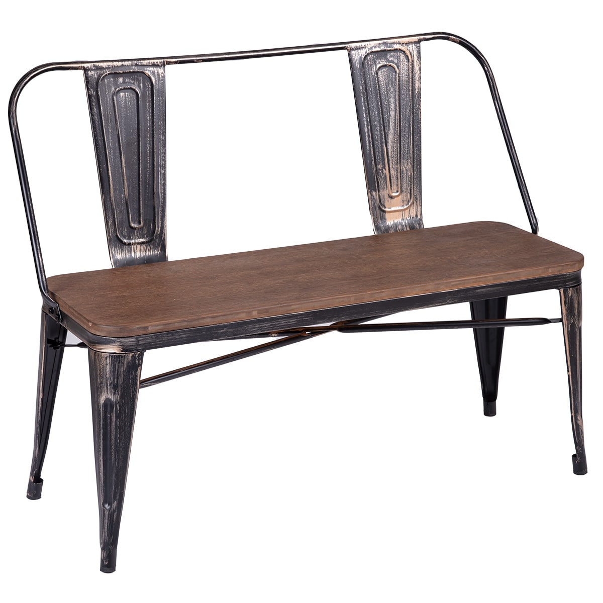 CASAINC Distressed Black Traditional Dining Room Set with Rectangular ...